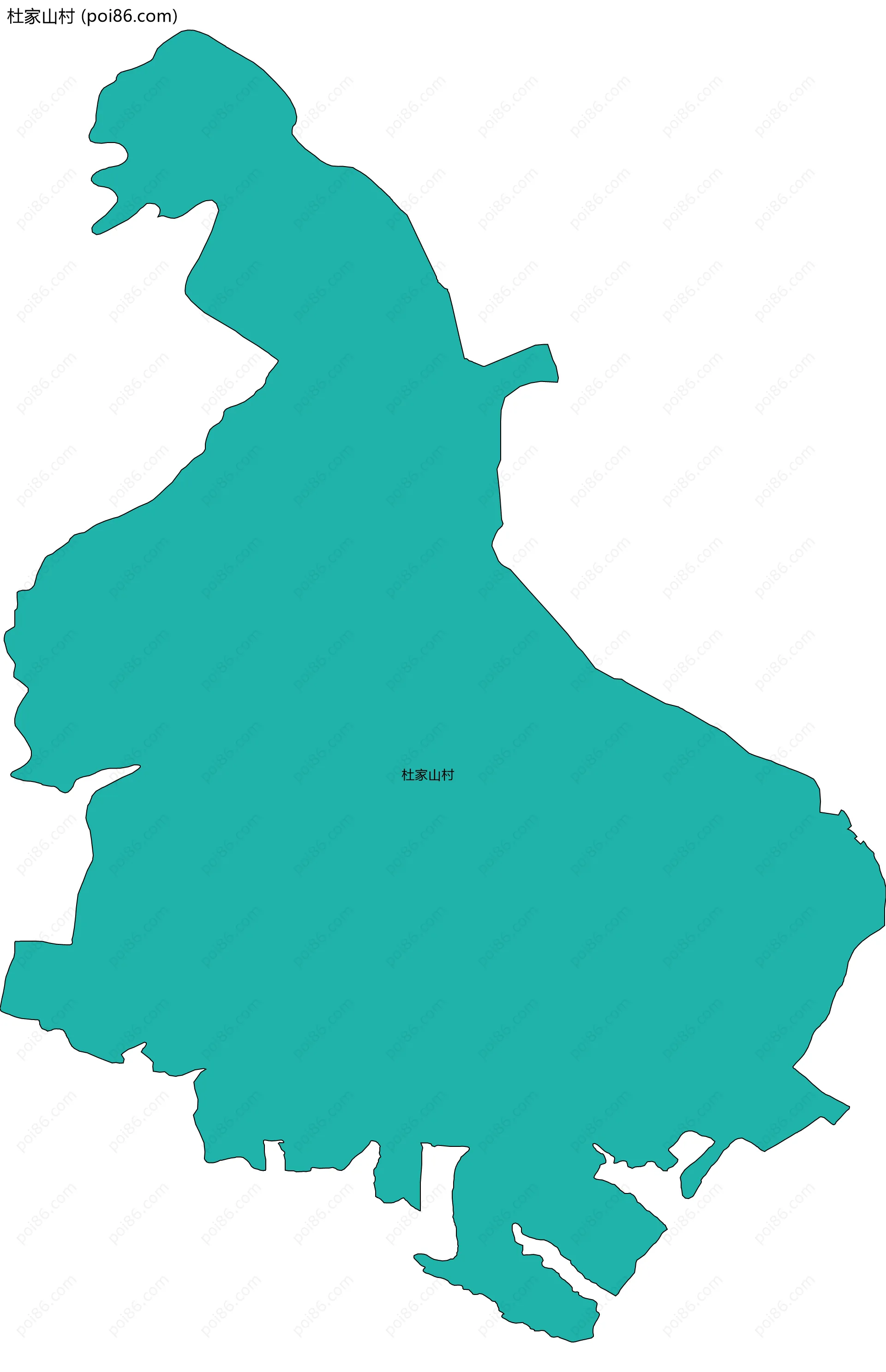 杜家山村边界地图