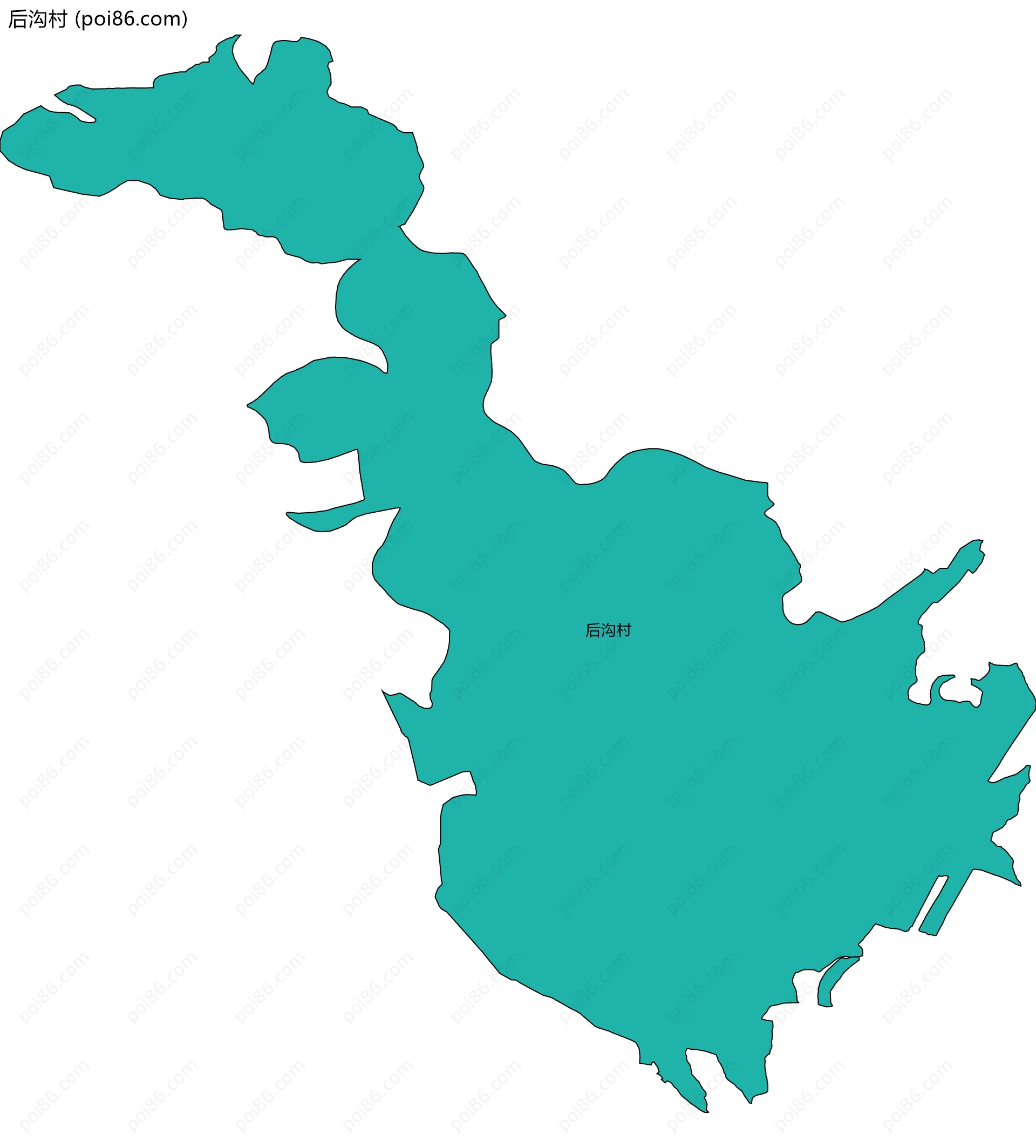 后沟村边界地图