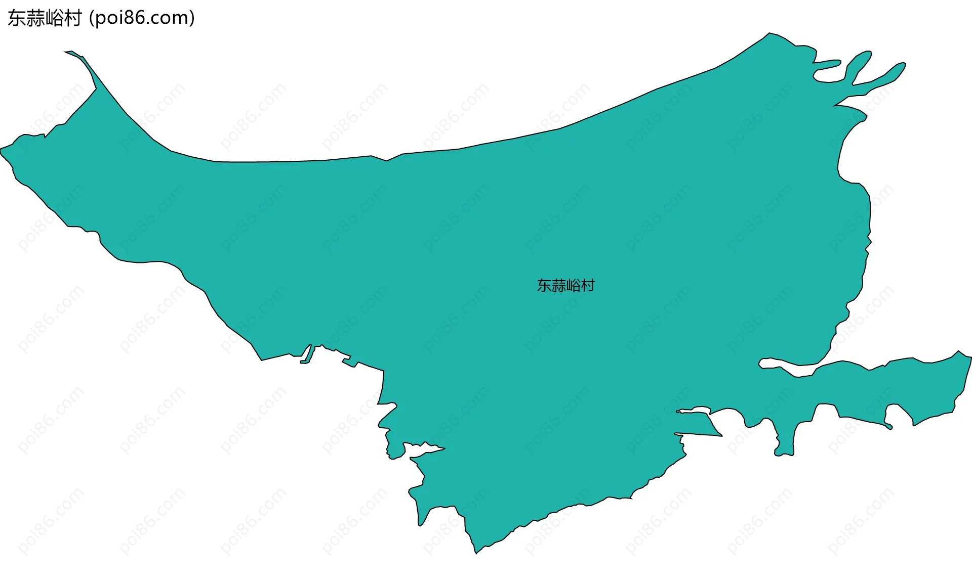 东蒜峪村边界地图