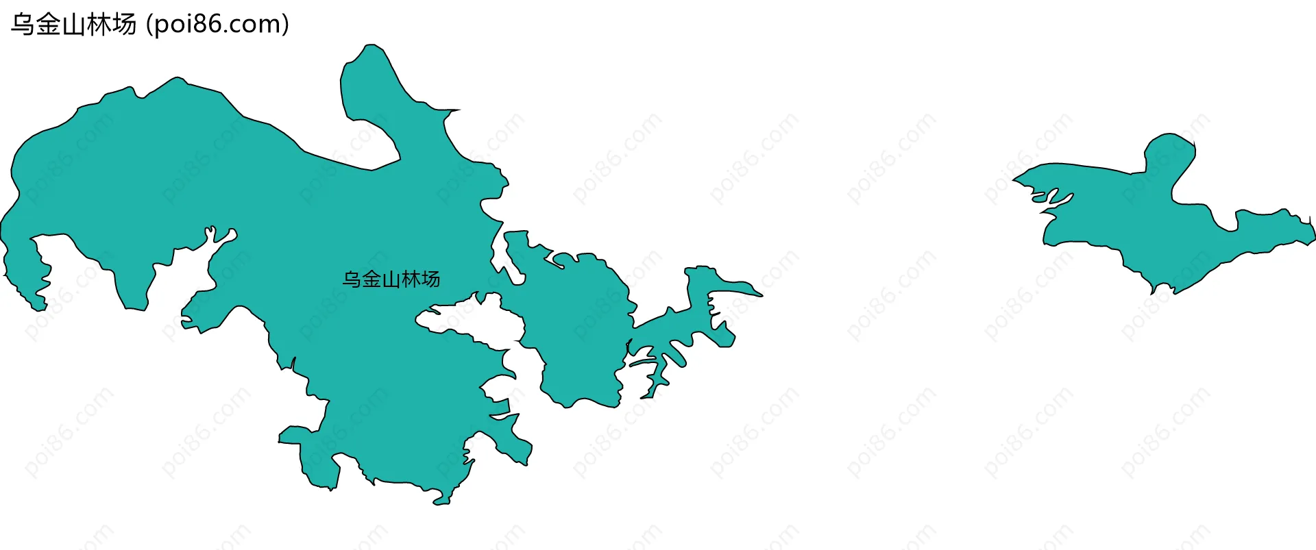 乌金山林场边界地图