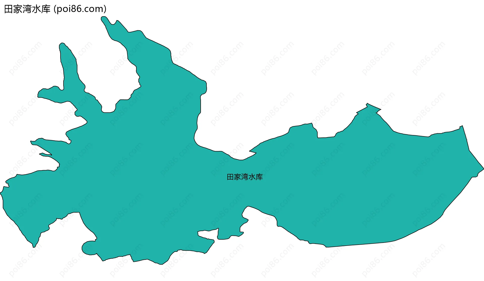 田家湾水库边界地图