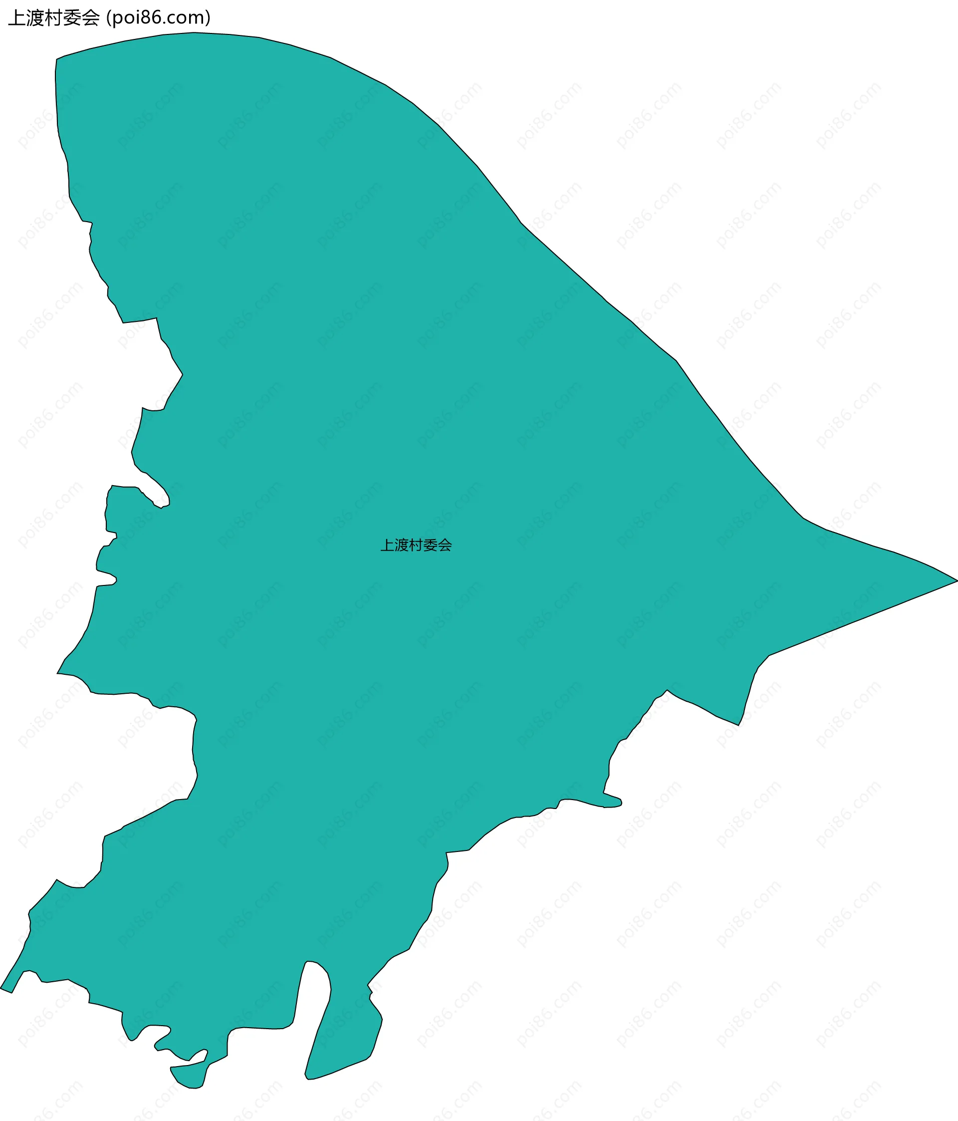 上渡村委会边界地图