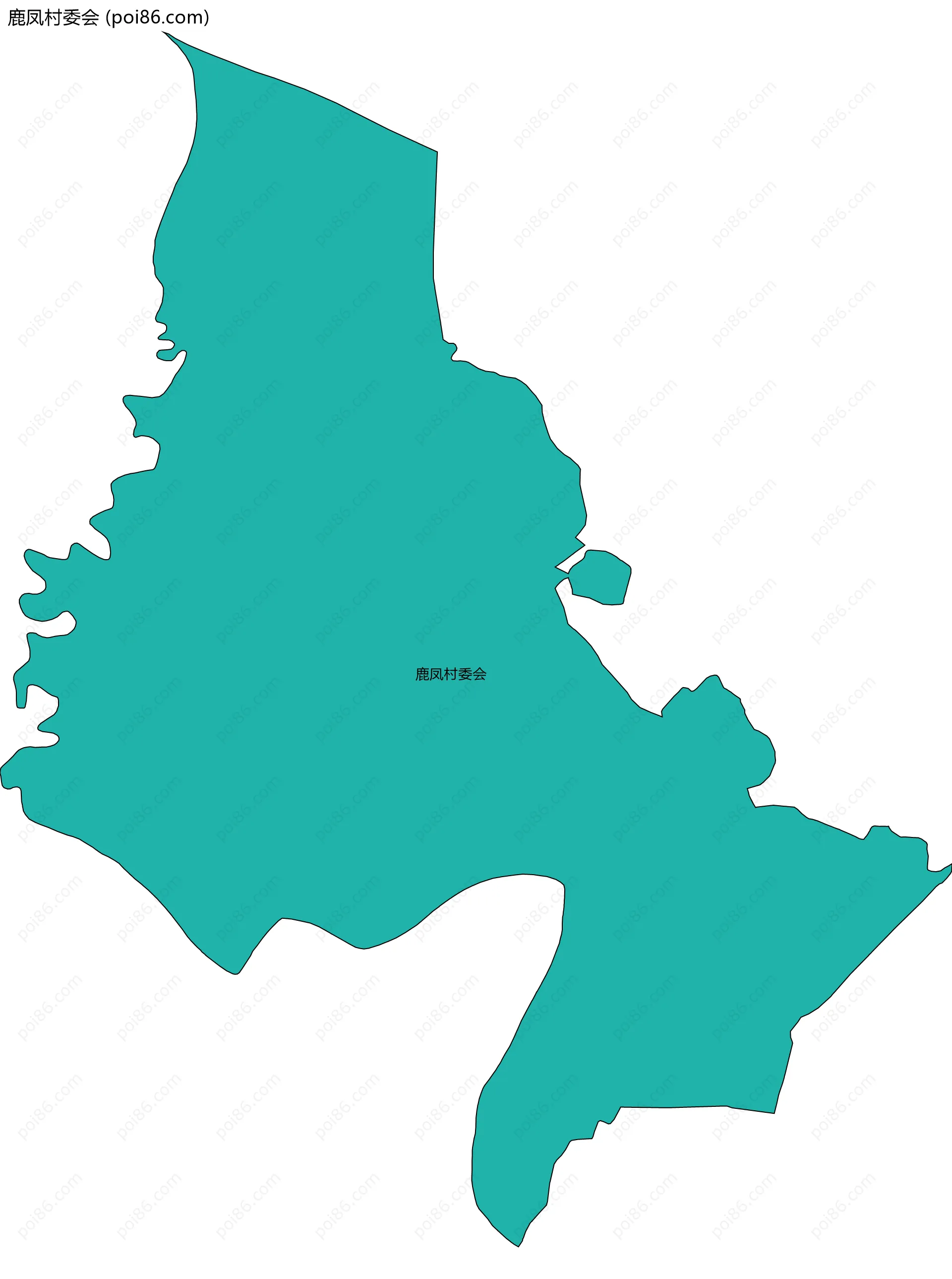 鹿凤村委会边界地图