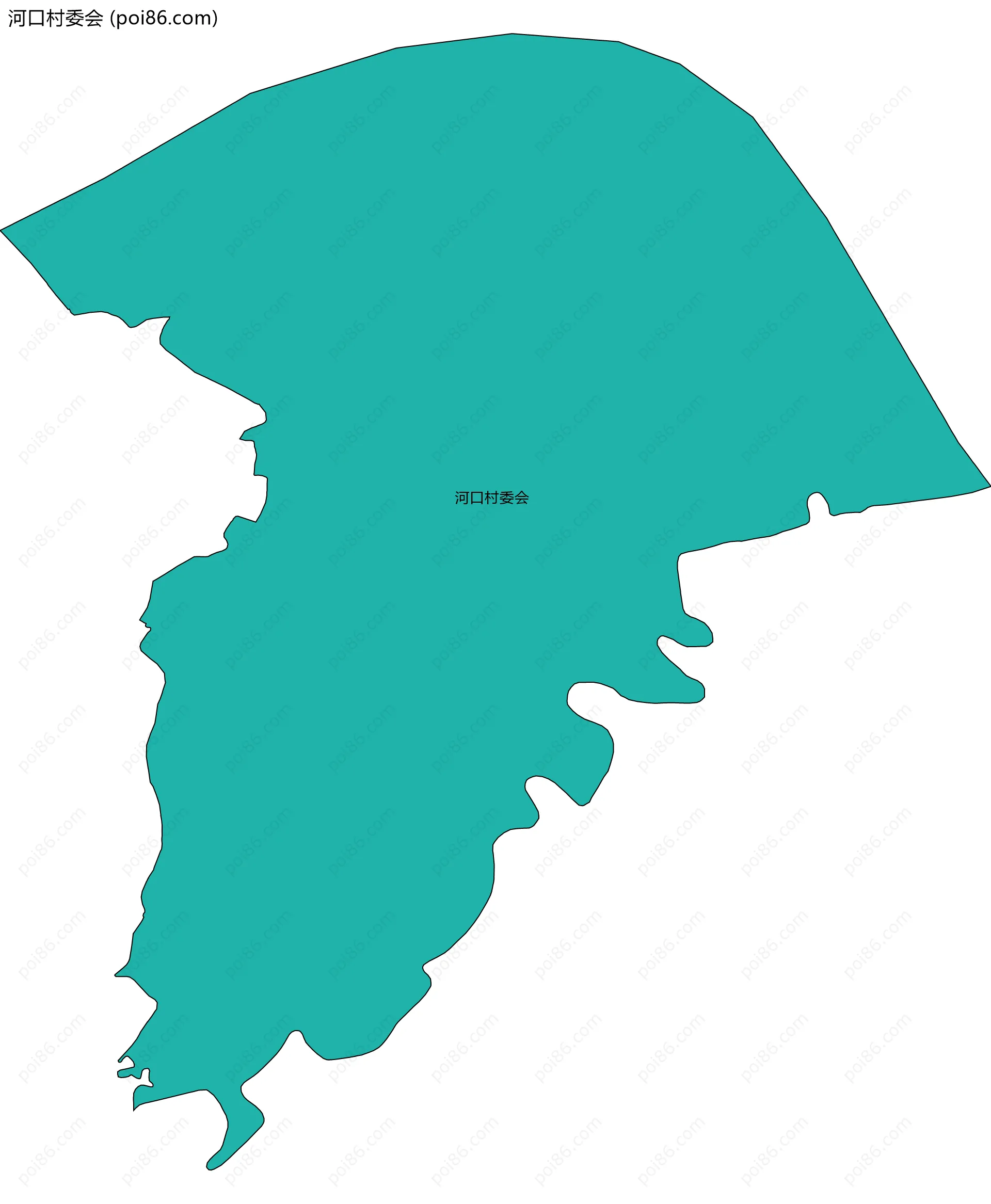 河口村委会边界地图