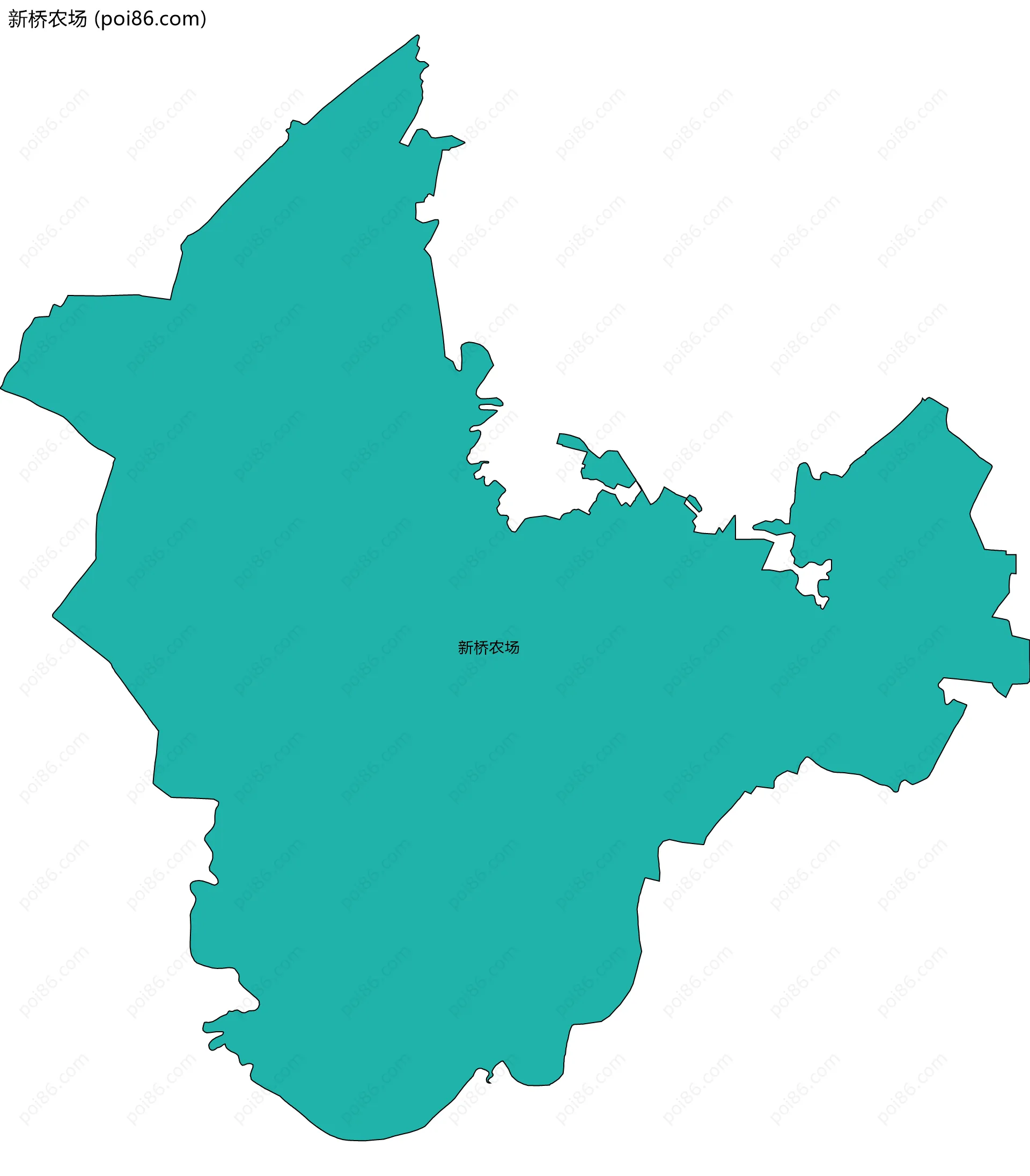 新桥农场边界地图
