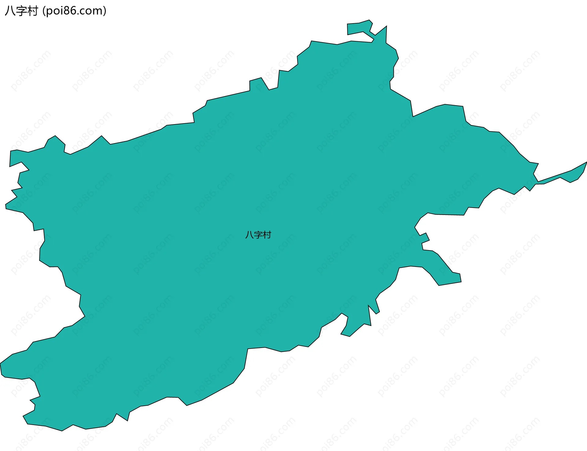 八字村边界地图