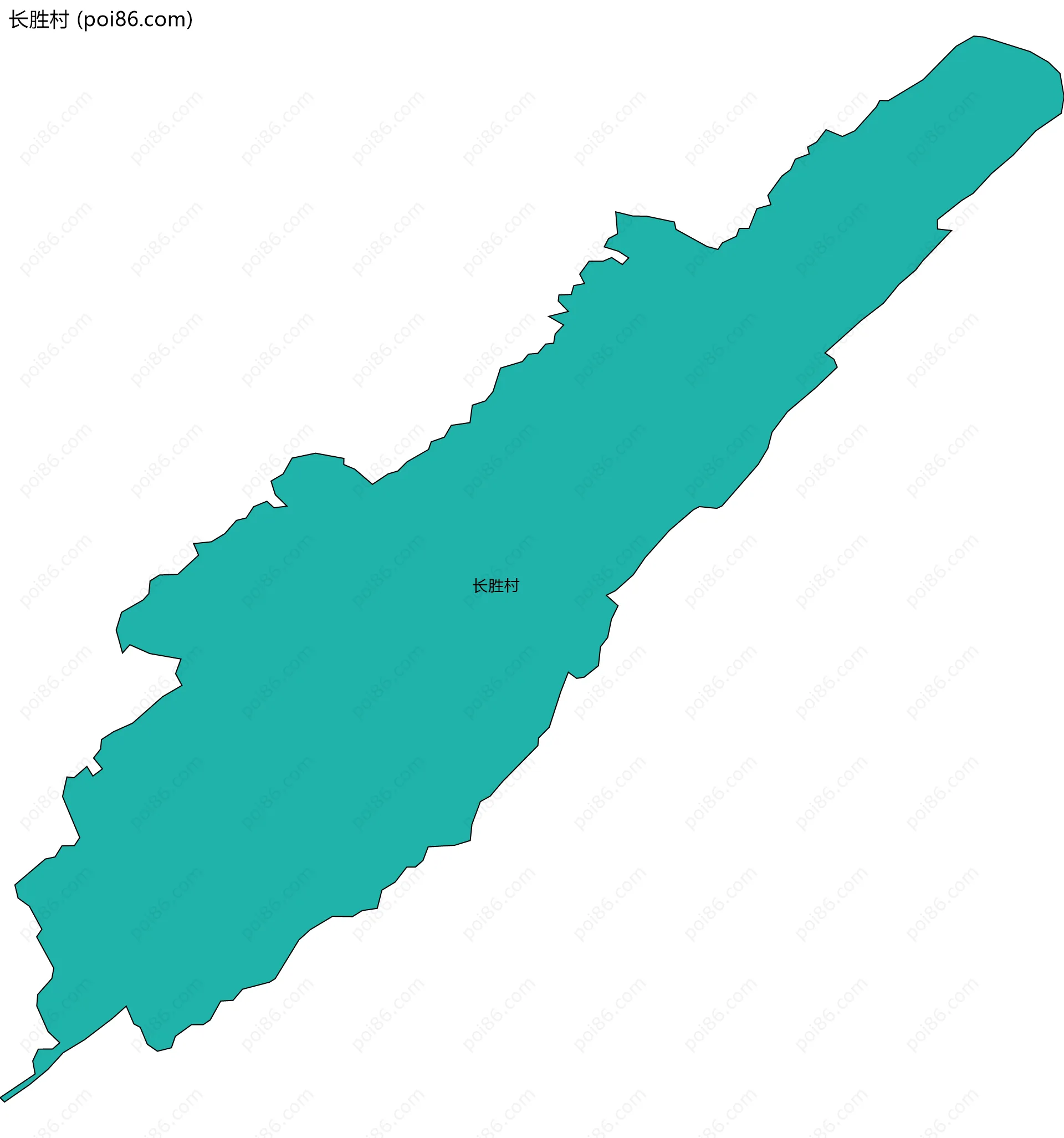 长胜村边界地图