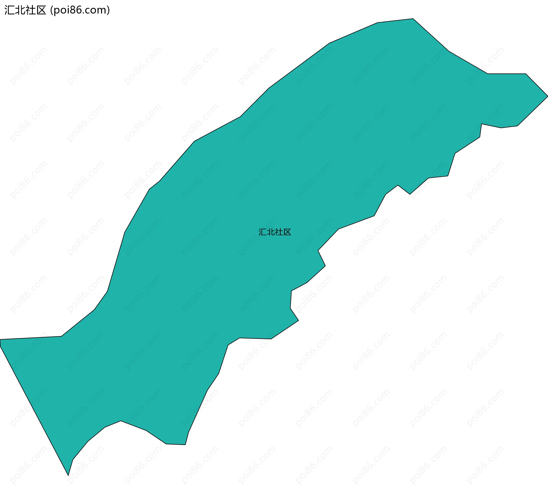 汇北社区边界地图