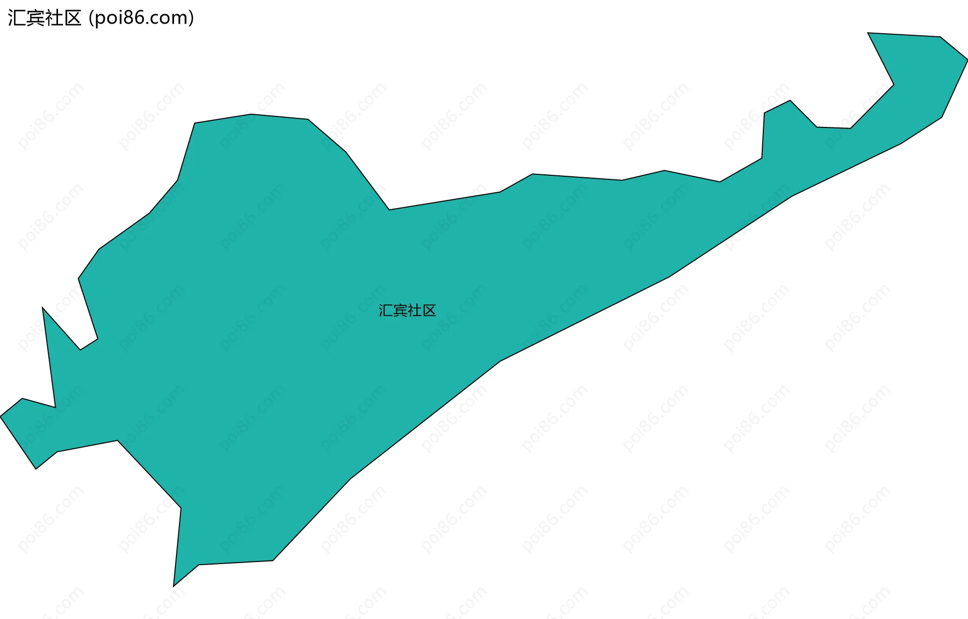 汇宾社区边界地图