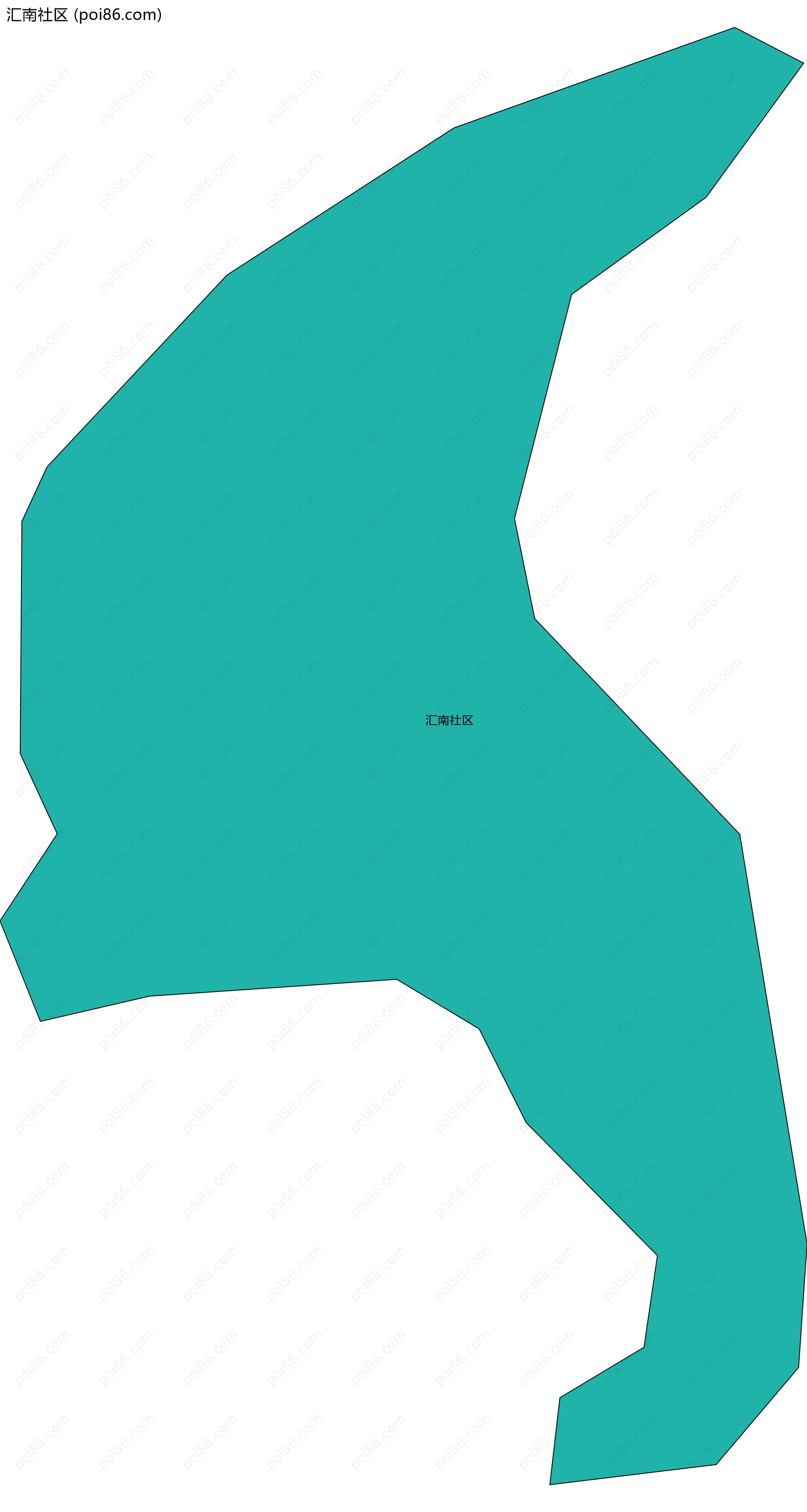 汇南社区边界地图