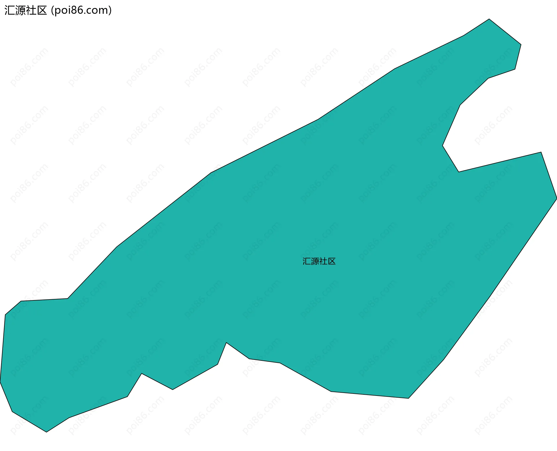 汇源社区边界地图