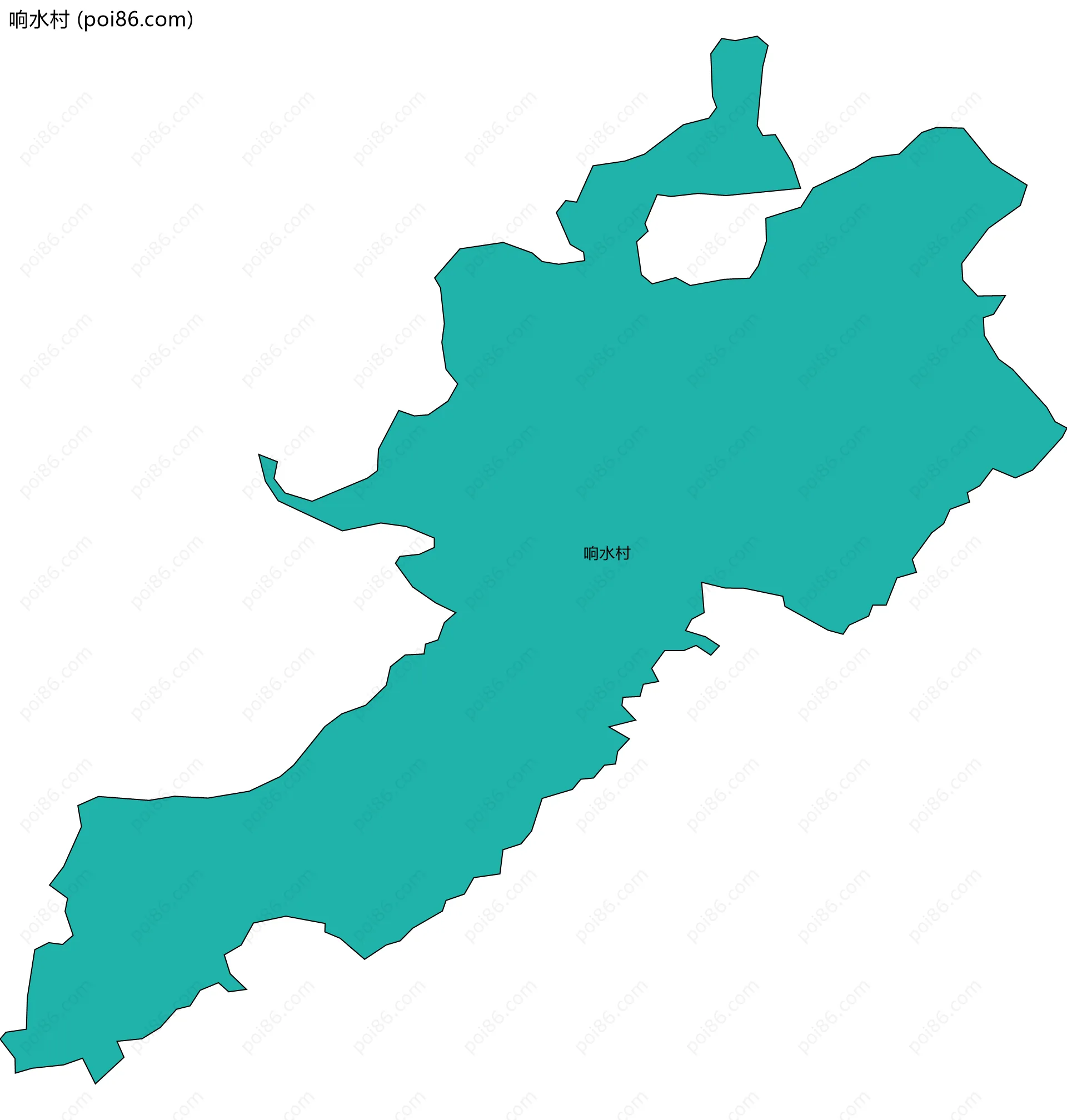 响水村边界地图