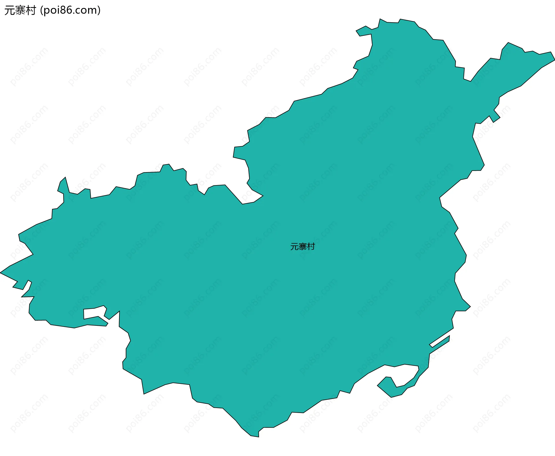 元寨村边界地图