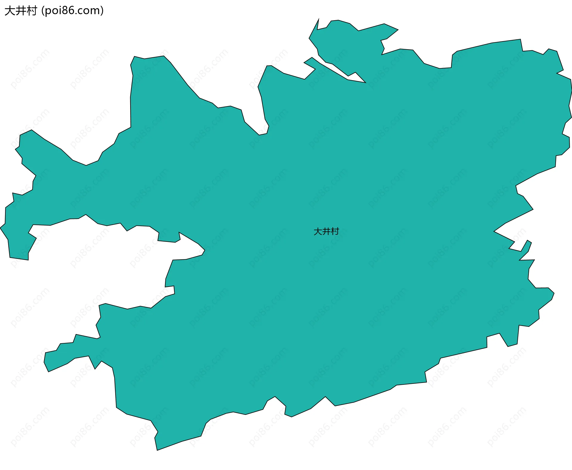 大井村边界地图