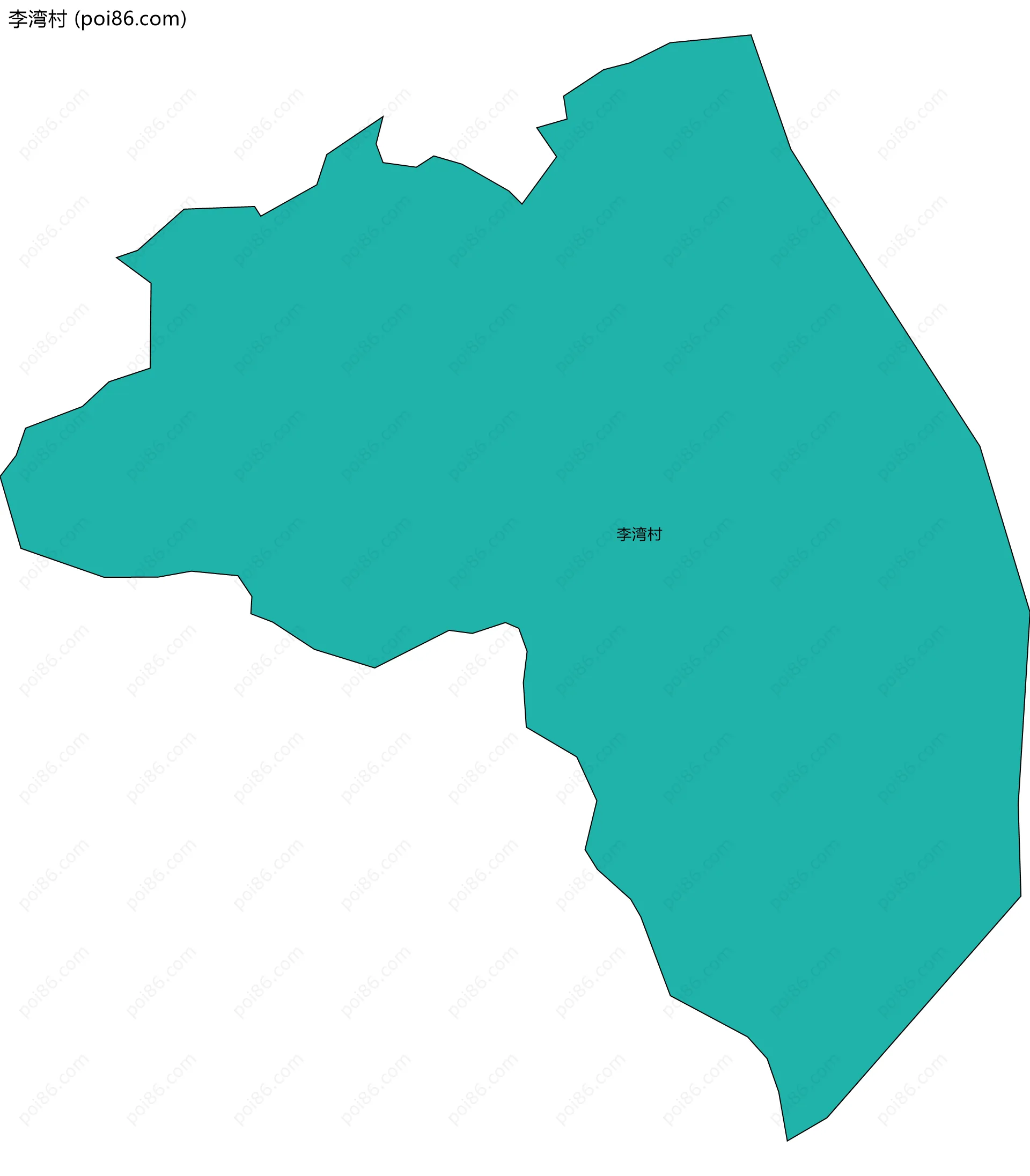 李湾村边界地图