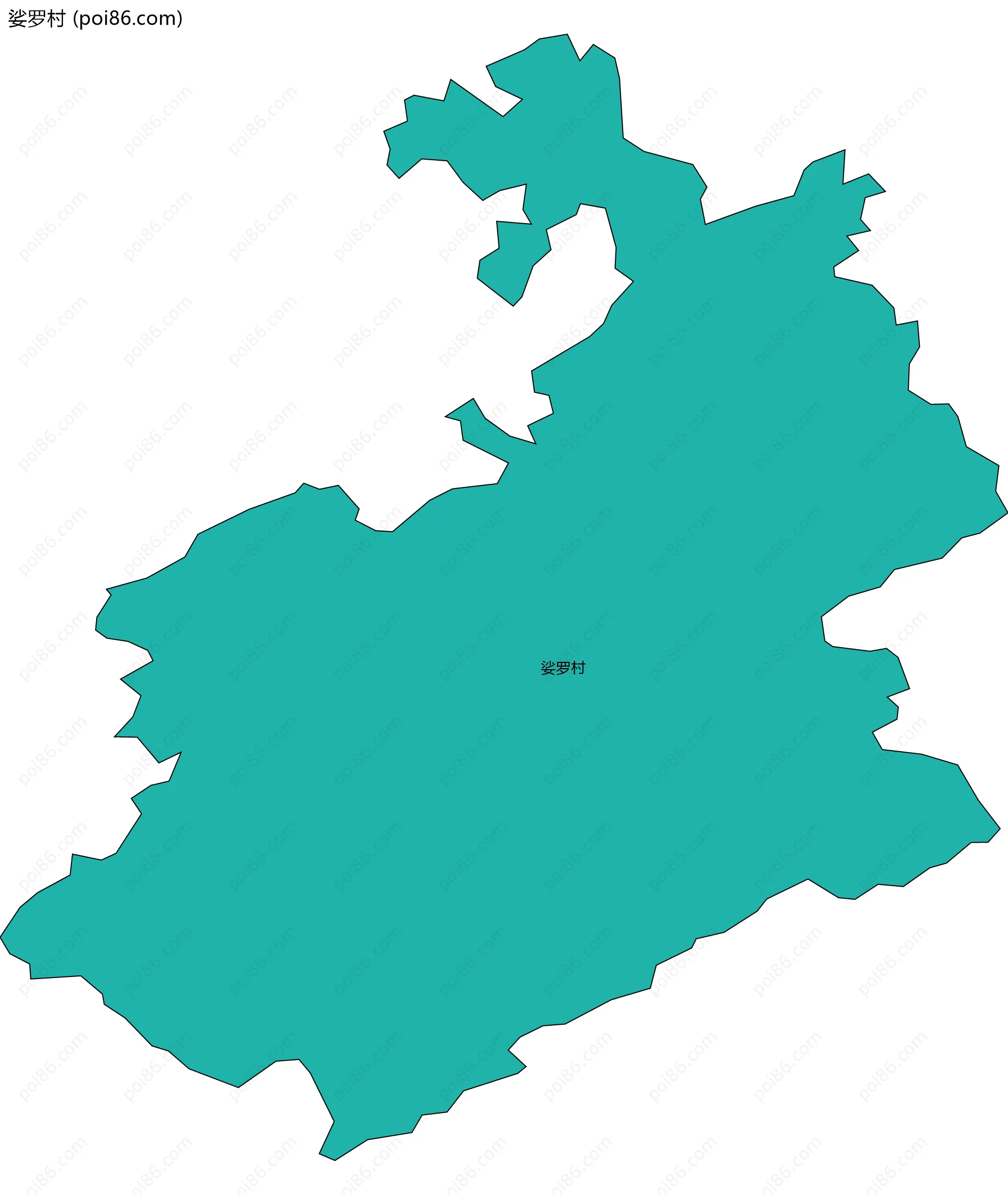 娑罗村边界地图