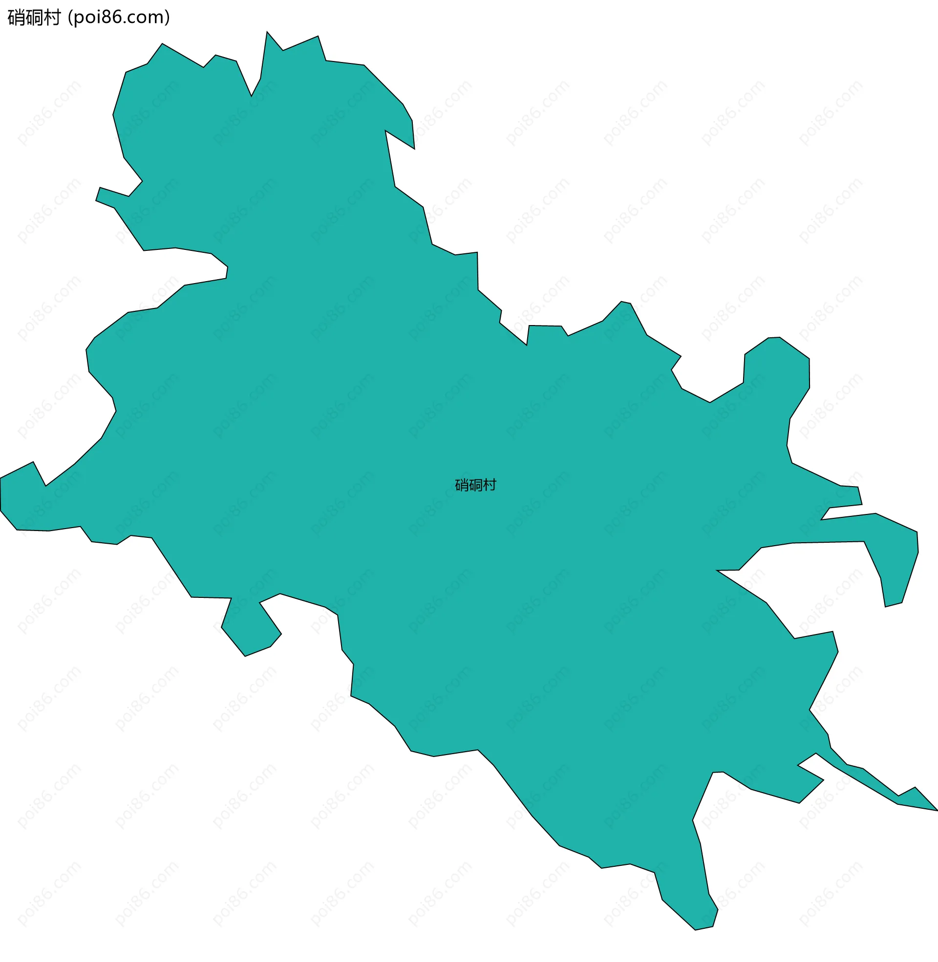 硝硐村边界地图