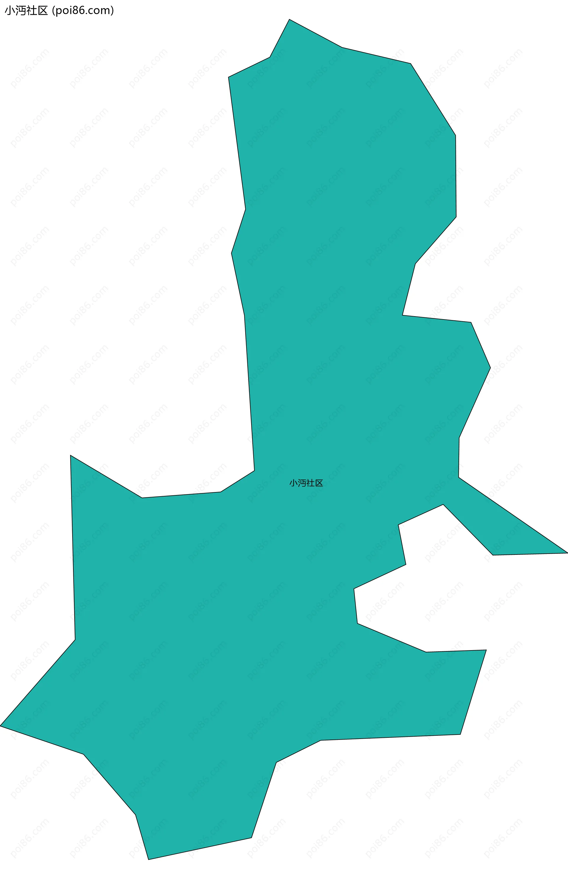 小沔社区边界地图