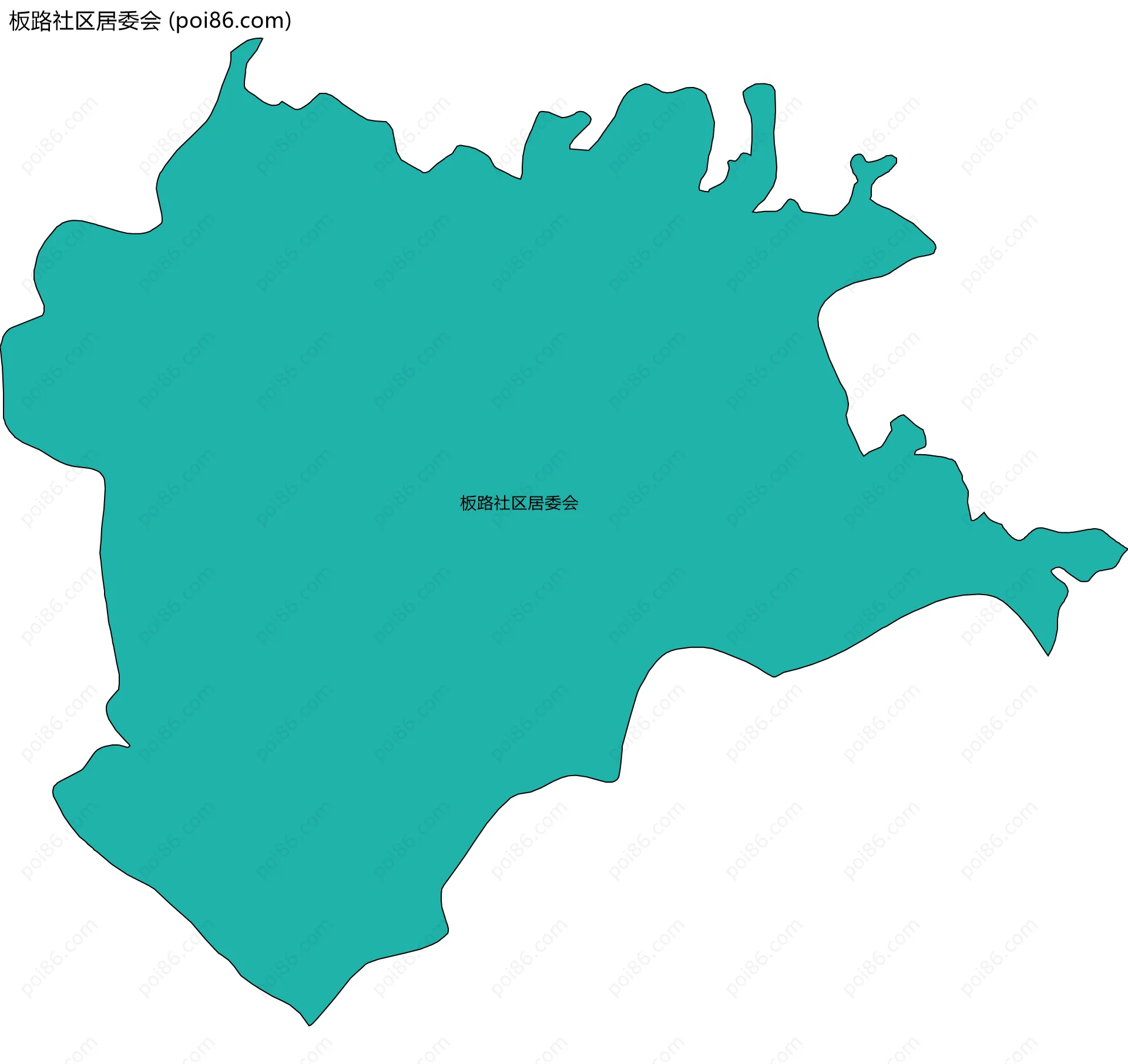 板路社区居委会边界地图