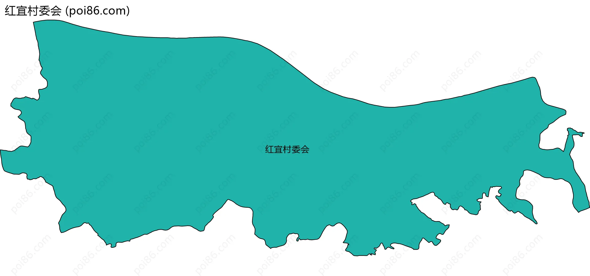 红宜村委会边界地图