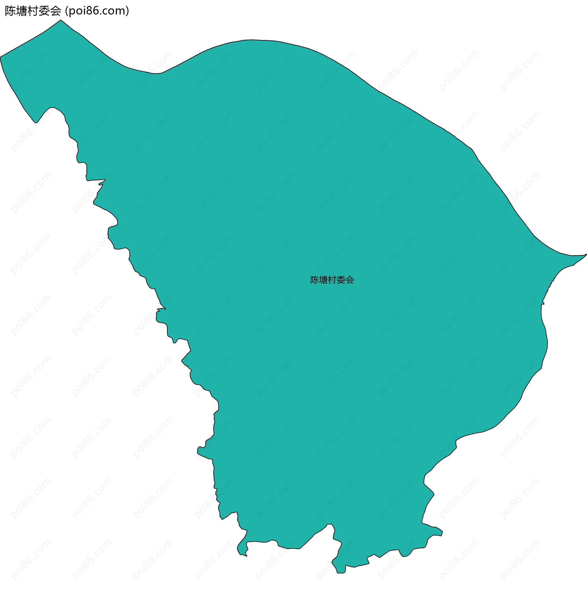陈塘村委会边界地图