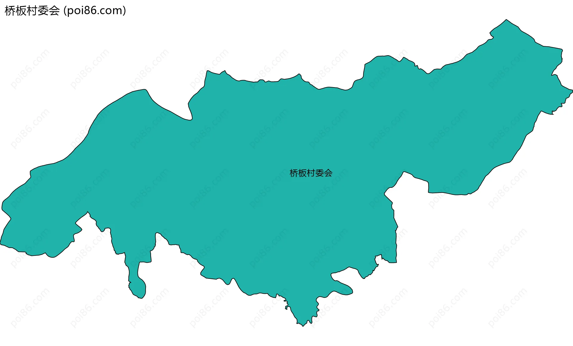 桥板村委会边界地图