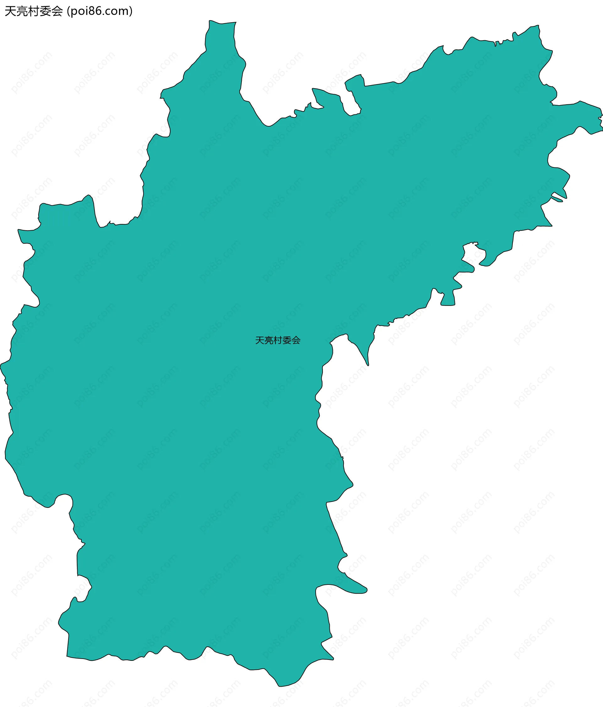 天亮村委会边界地图