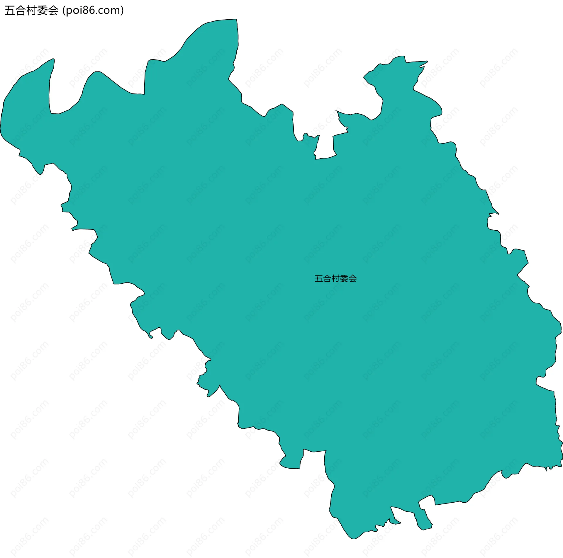 五合村委会边界地图
