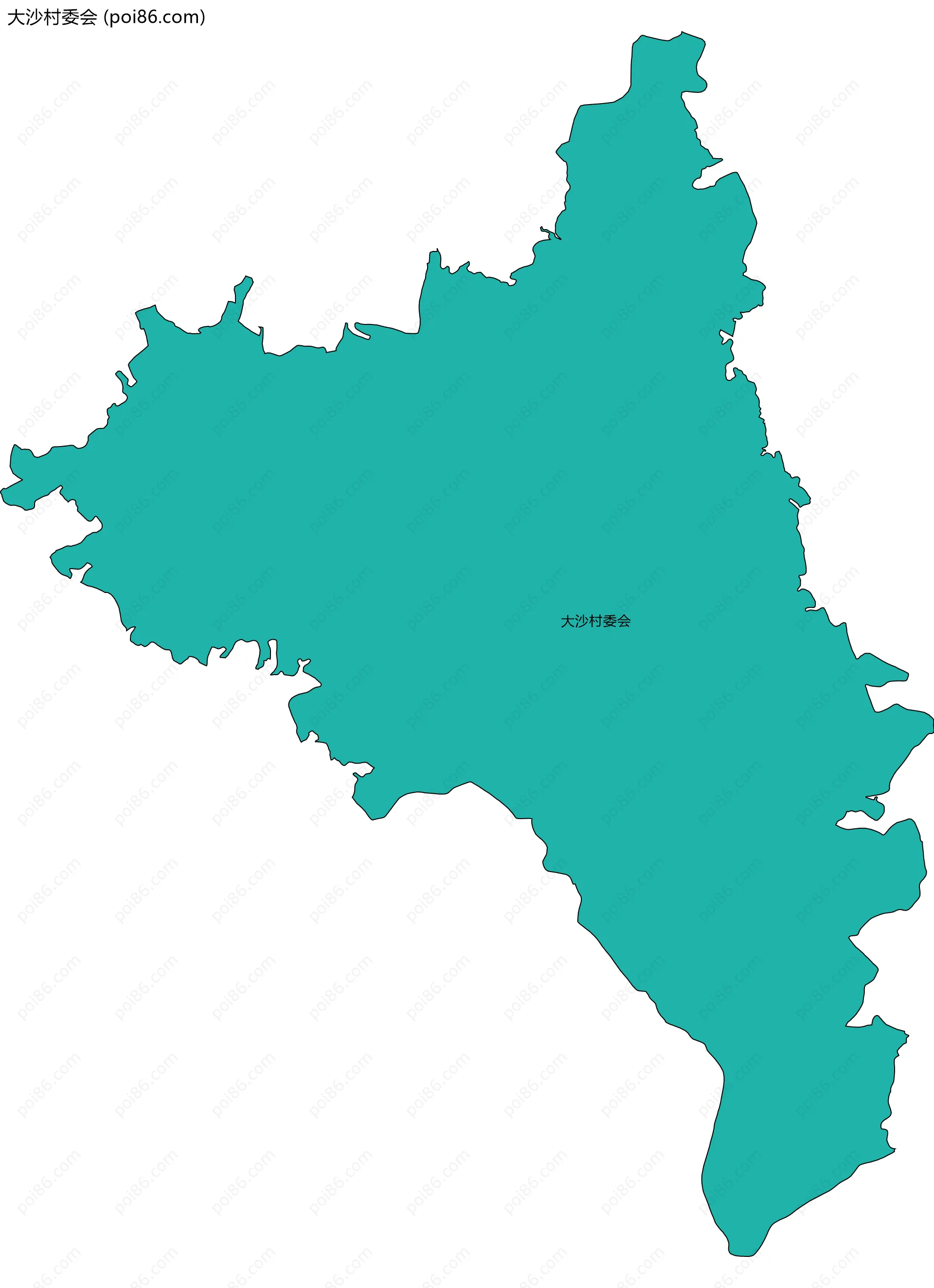 大沙村委会边界地图