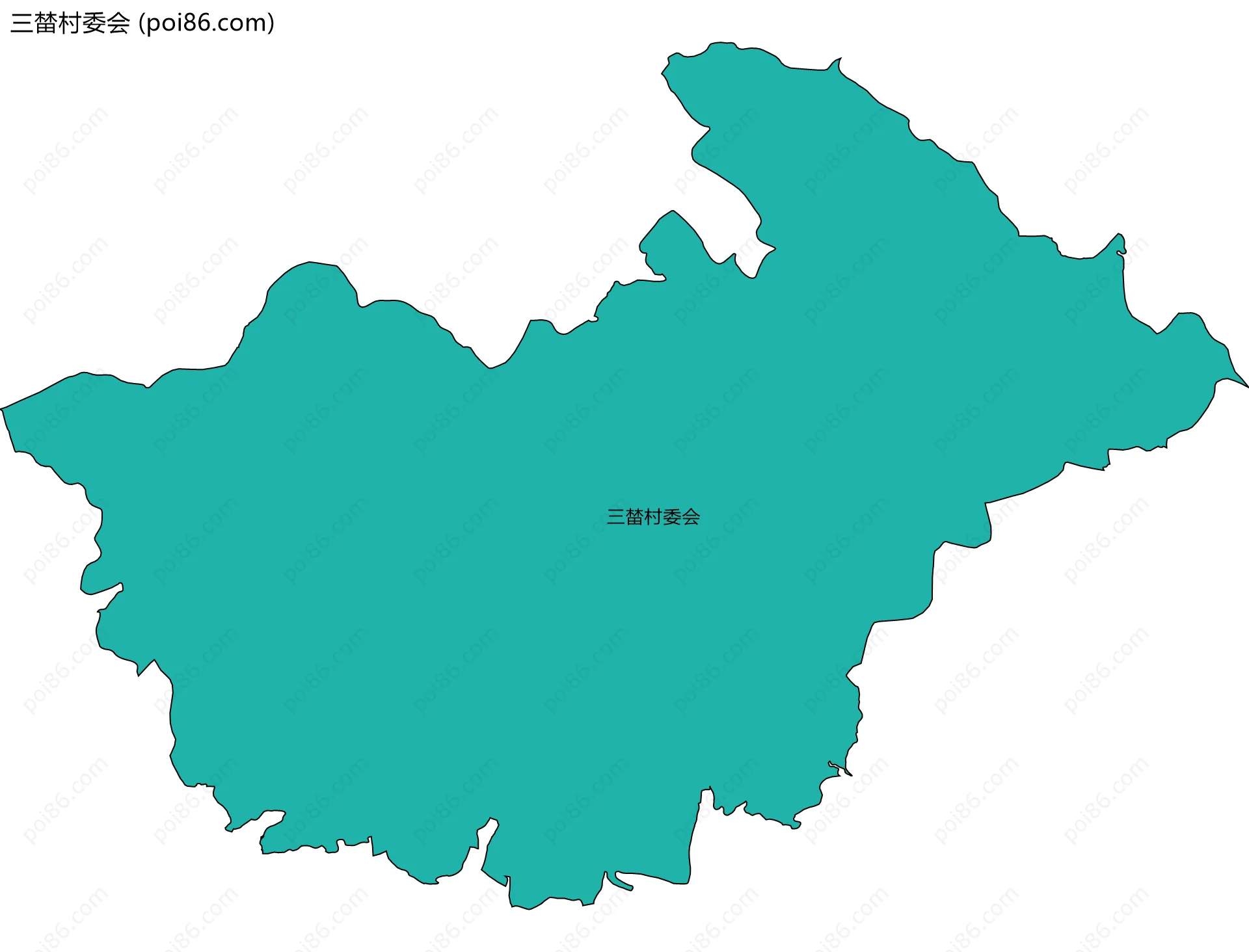 三榃村委会边界地图