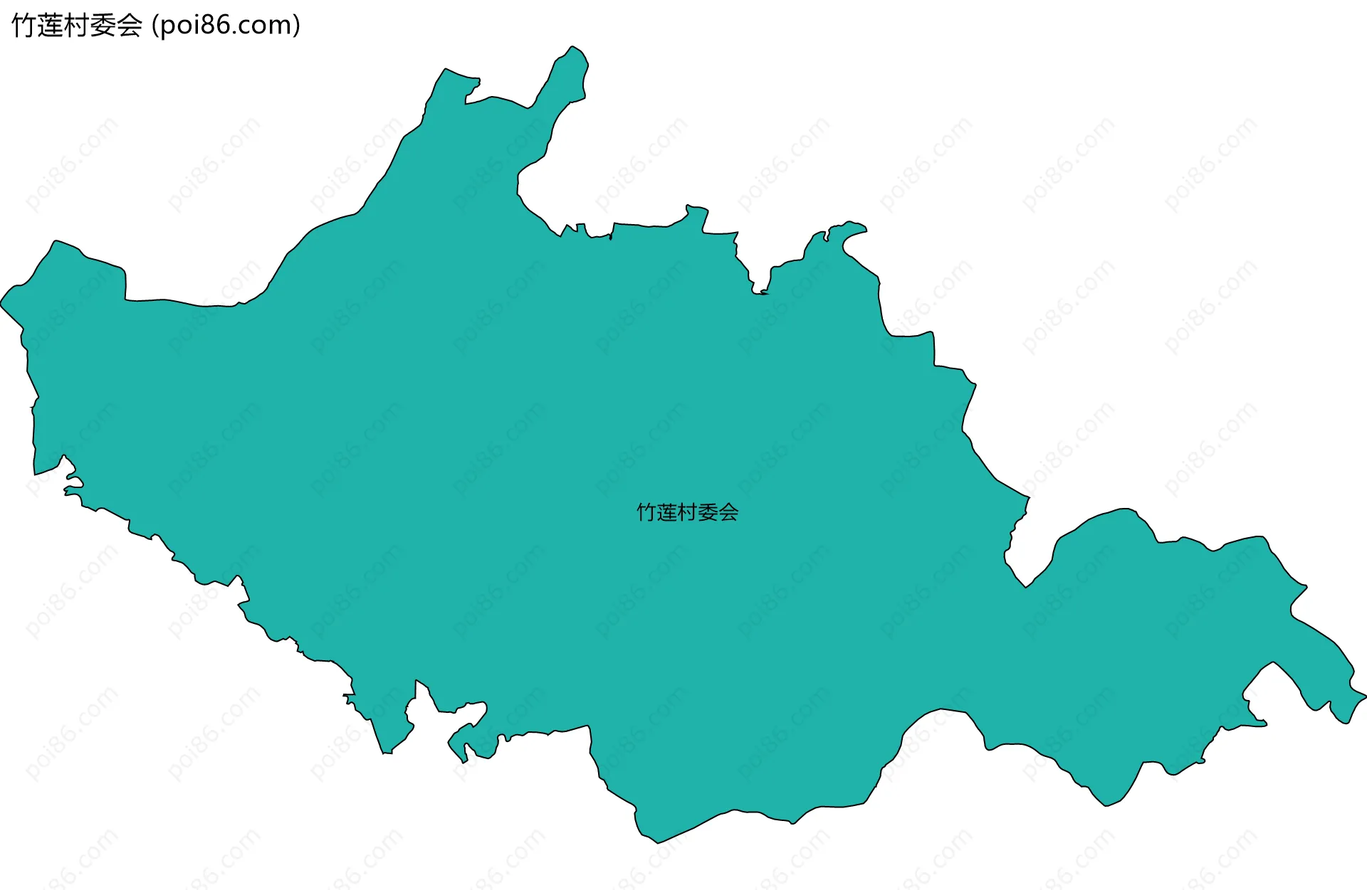 竹莲村委会边界地图