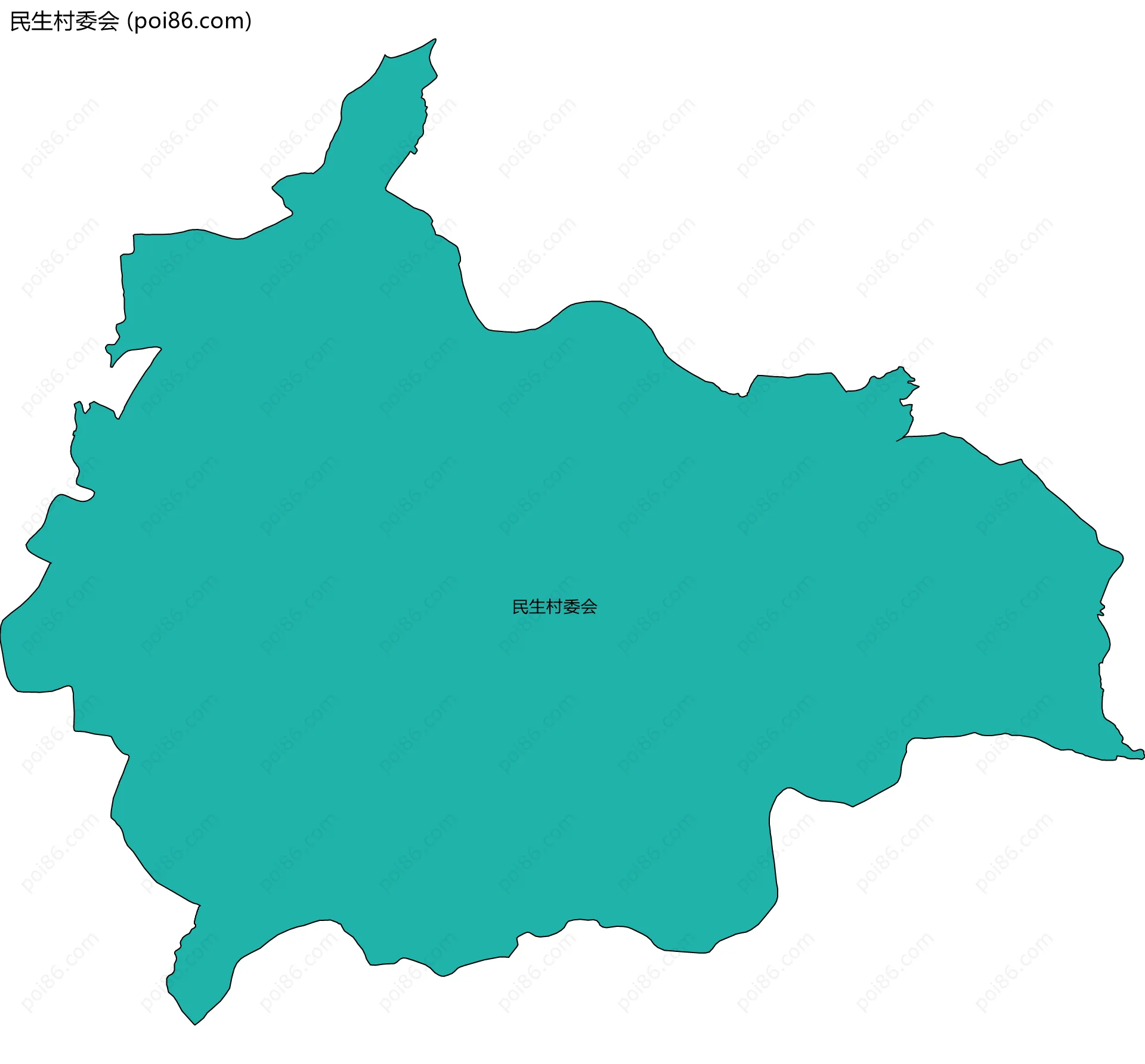 民生村委会边界地图