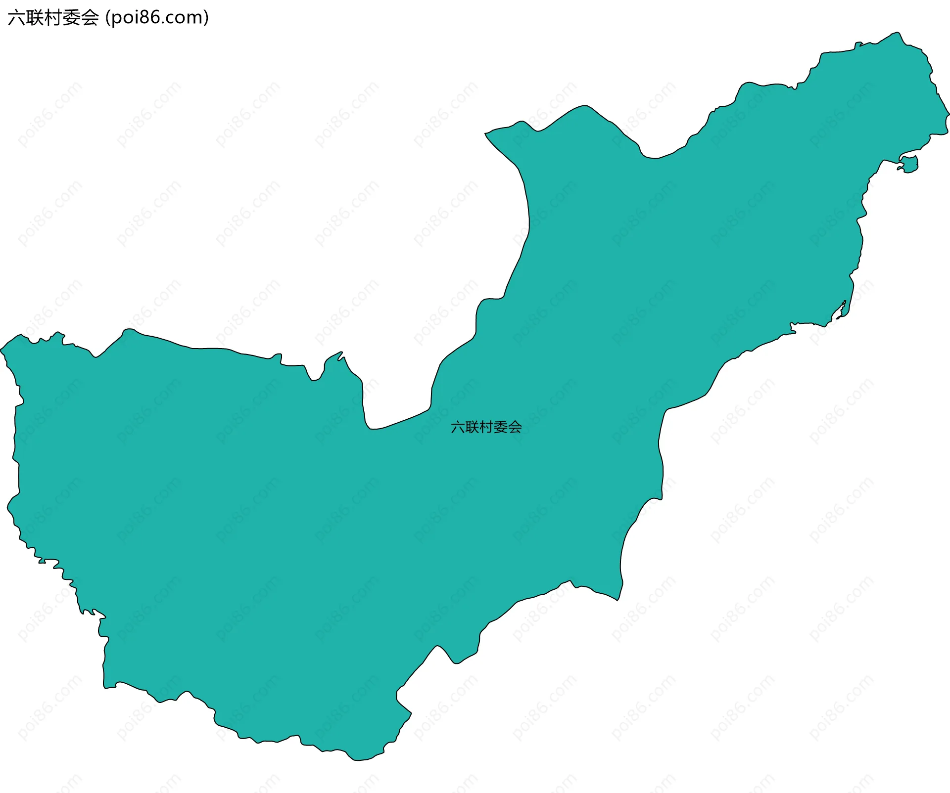 六联村委会边界地图