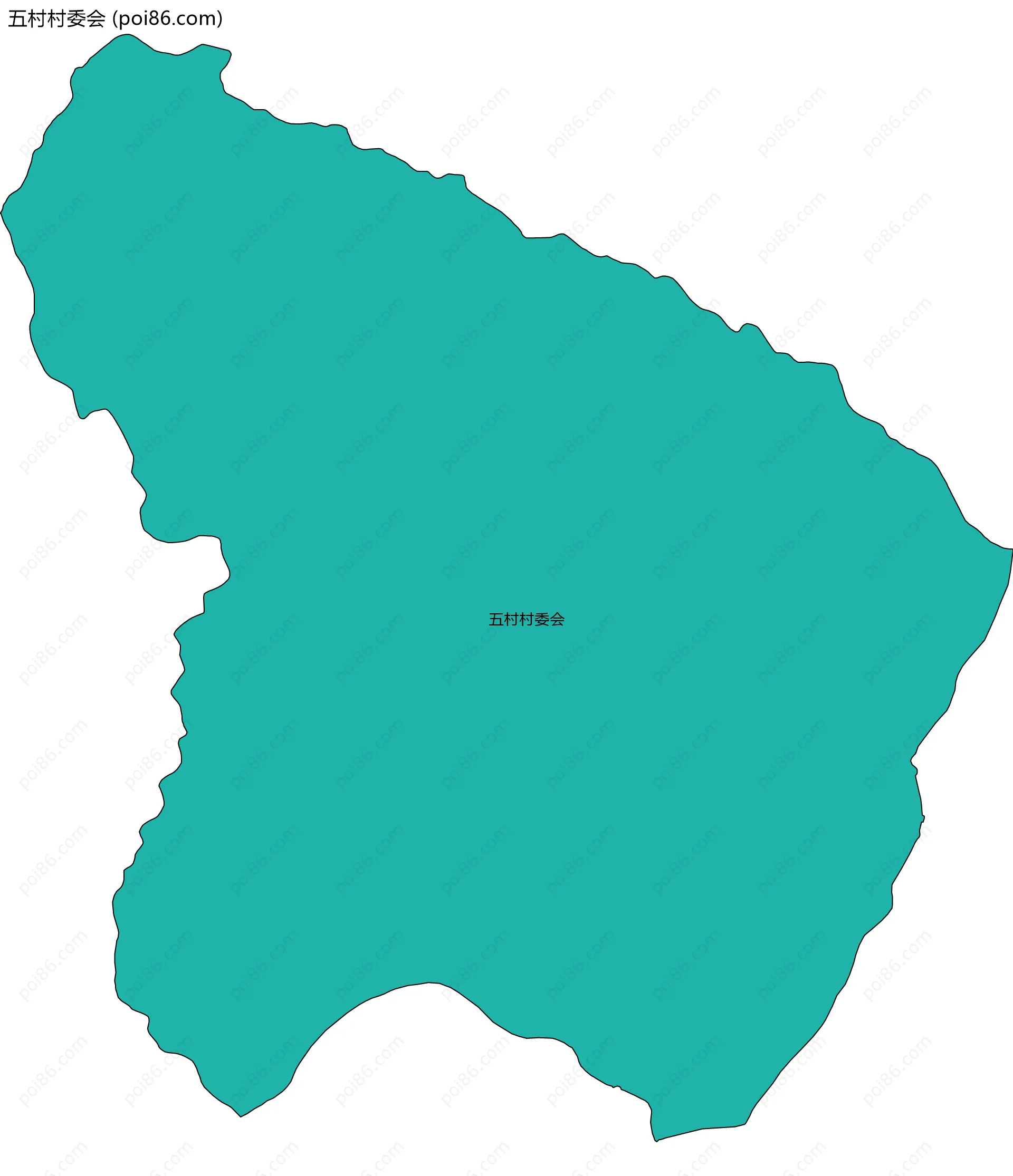 五村村委会边界地图