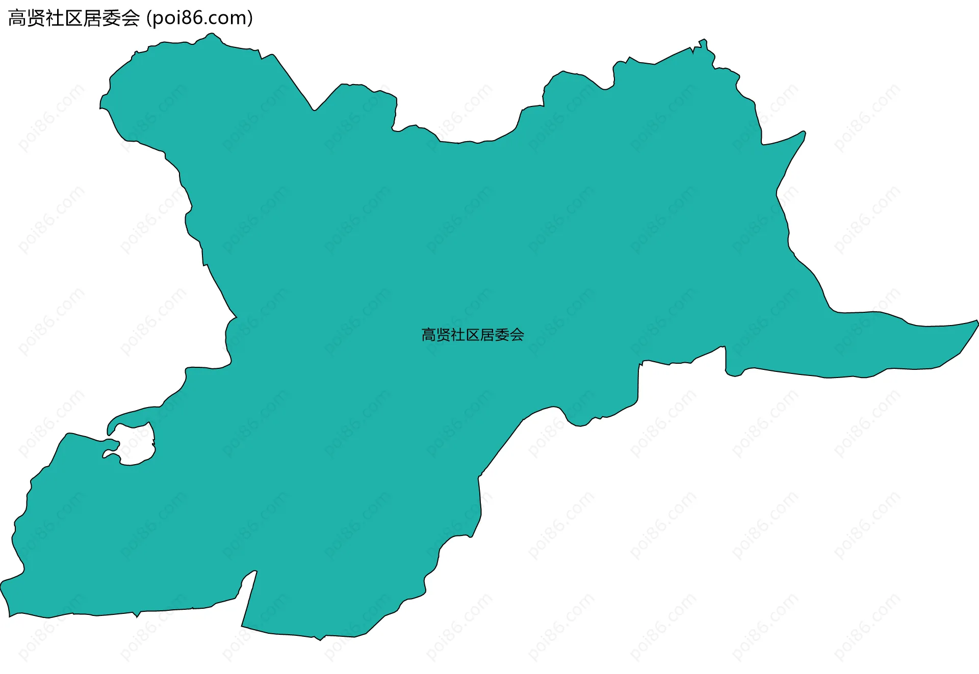 高贤社区居委会边界地图