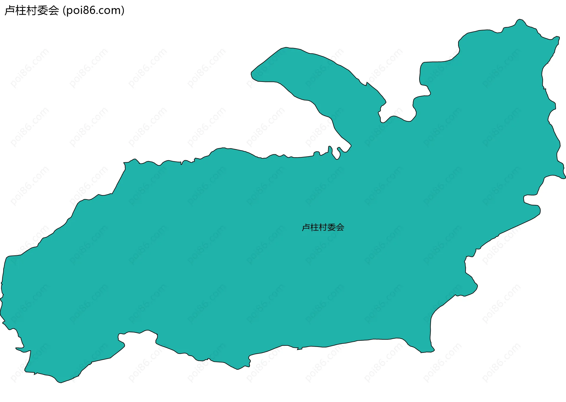 卢柱村委会边界地图
