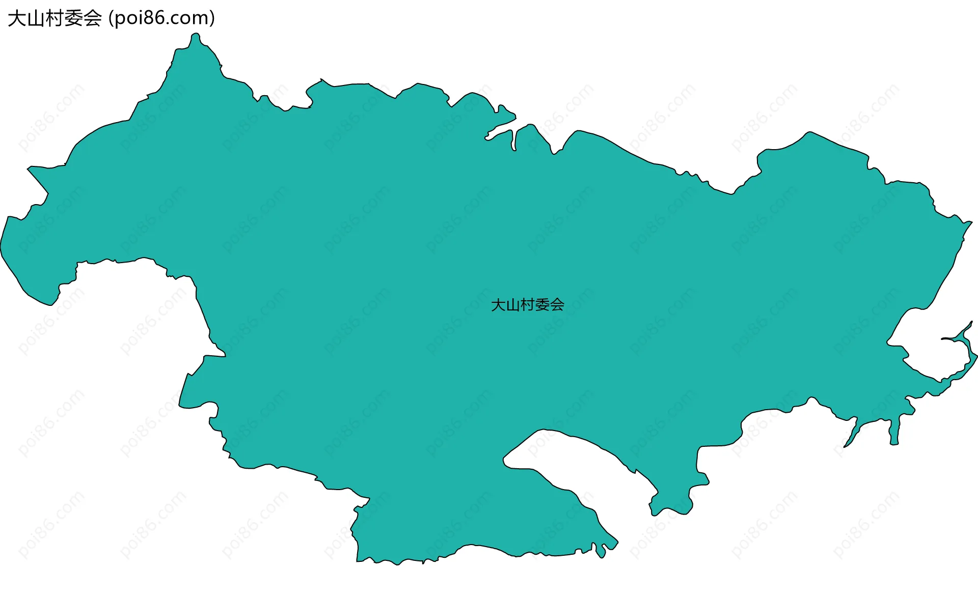 大山村委会边界地图