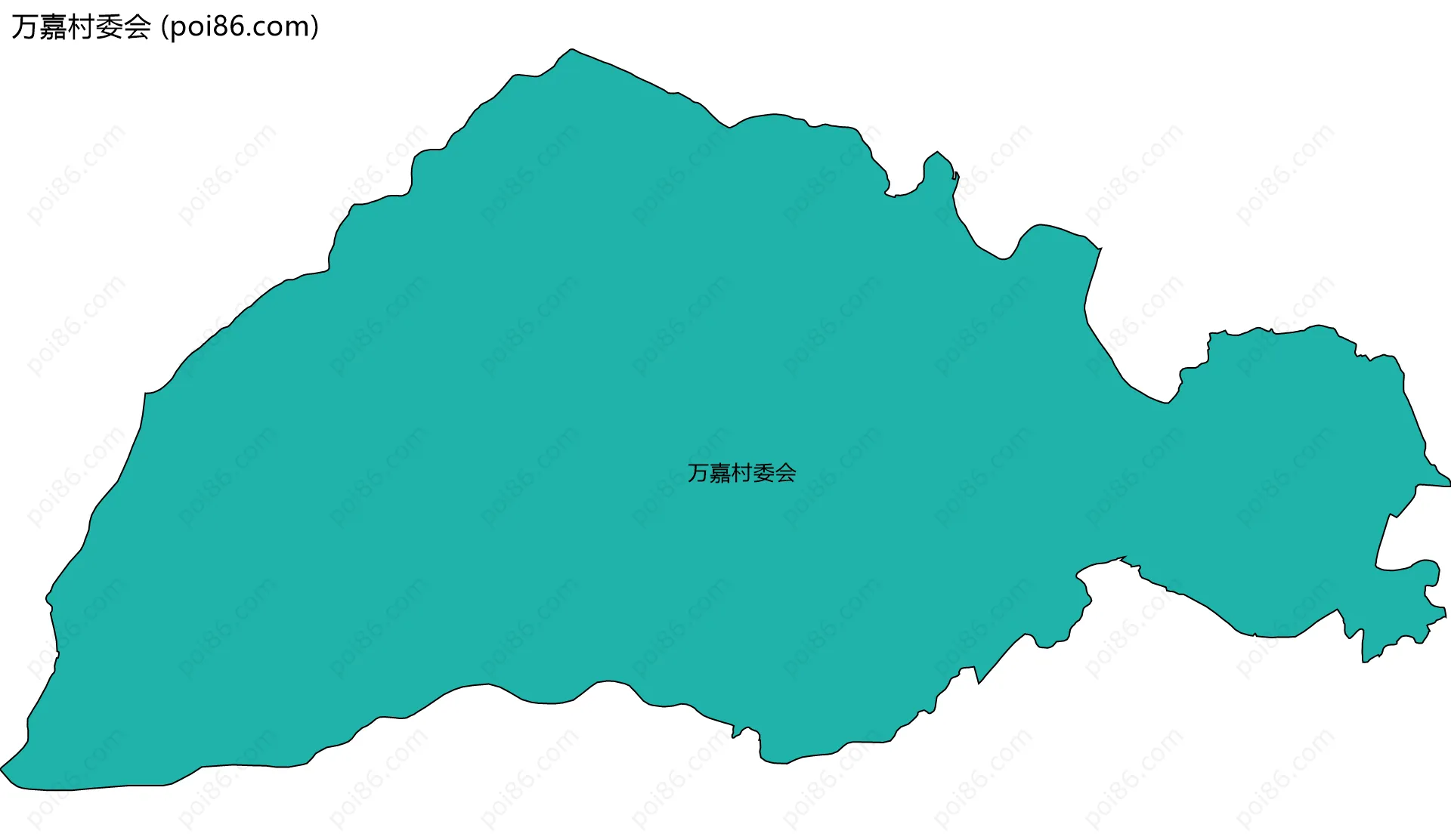 万嘉村委会边界地图