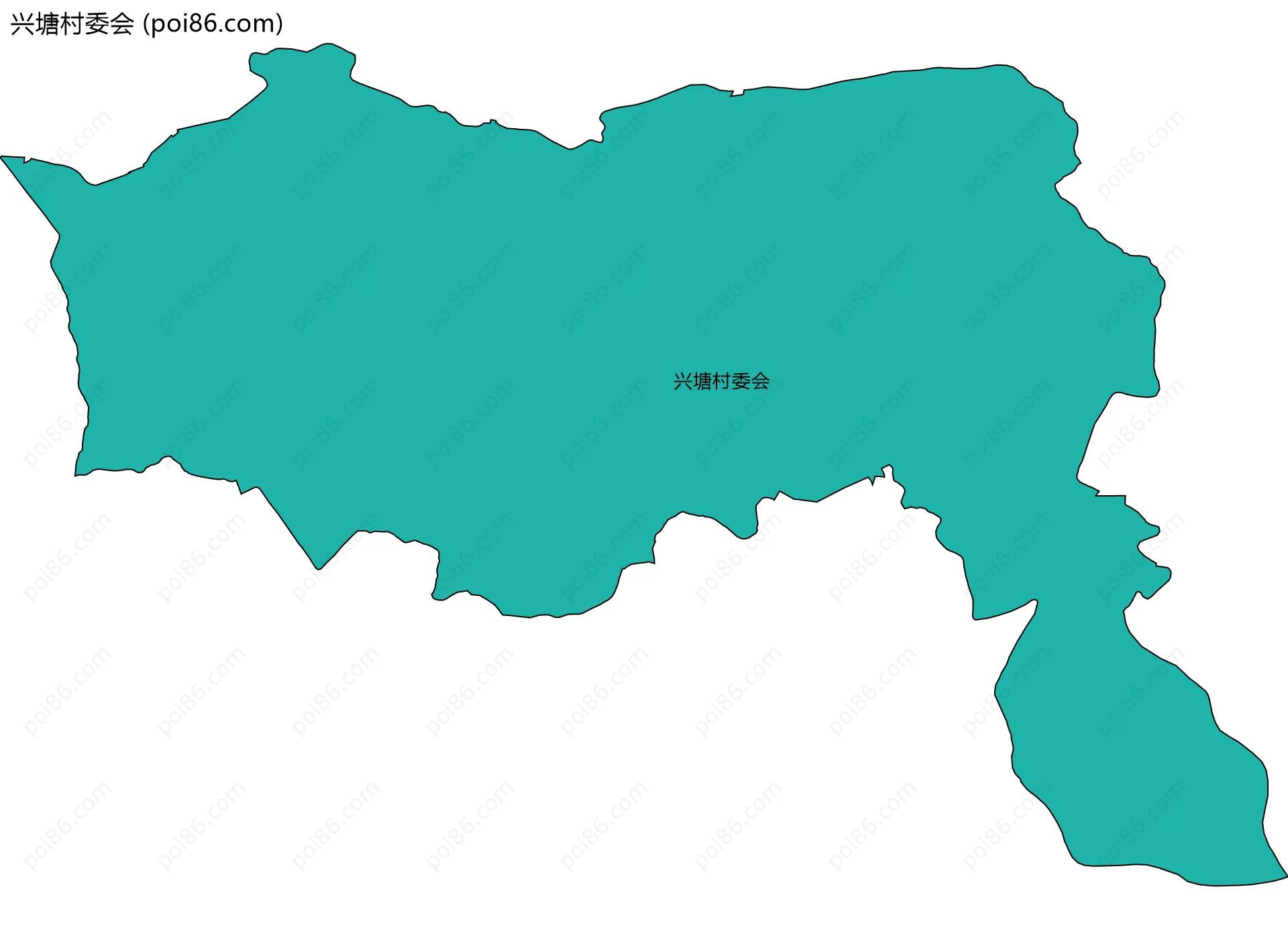 兴塘村委会边界地图