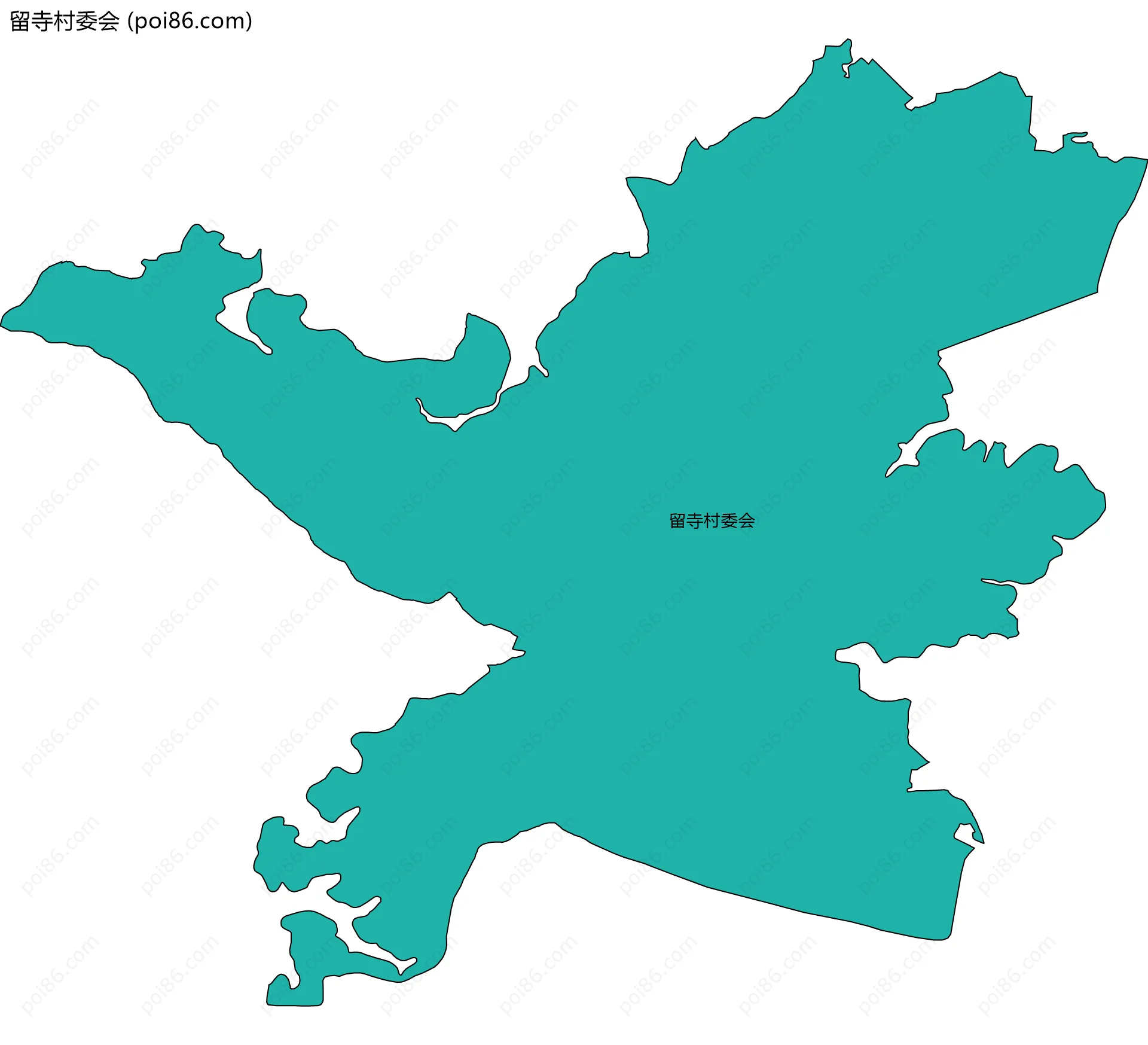 留寺村委会边界地图