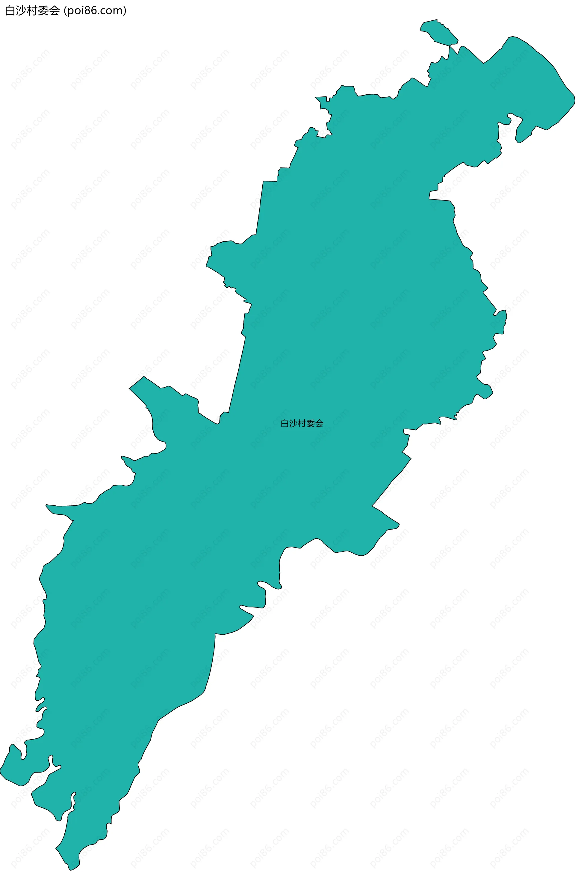 白沙村委会边界地图