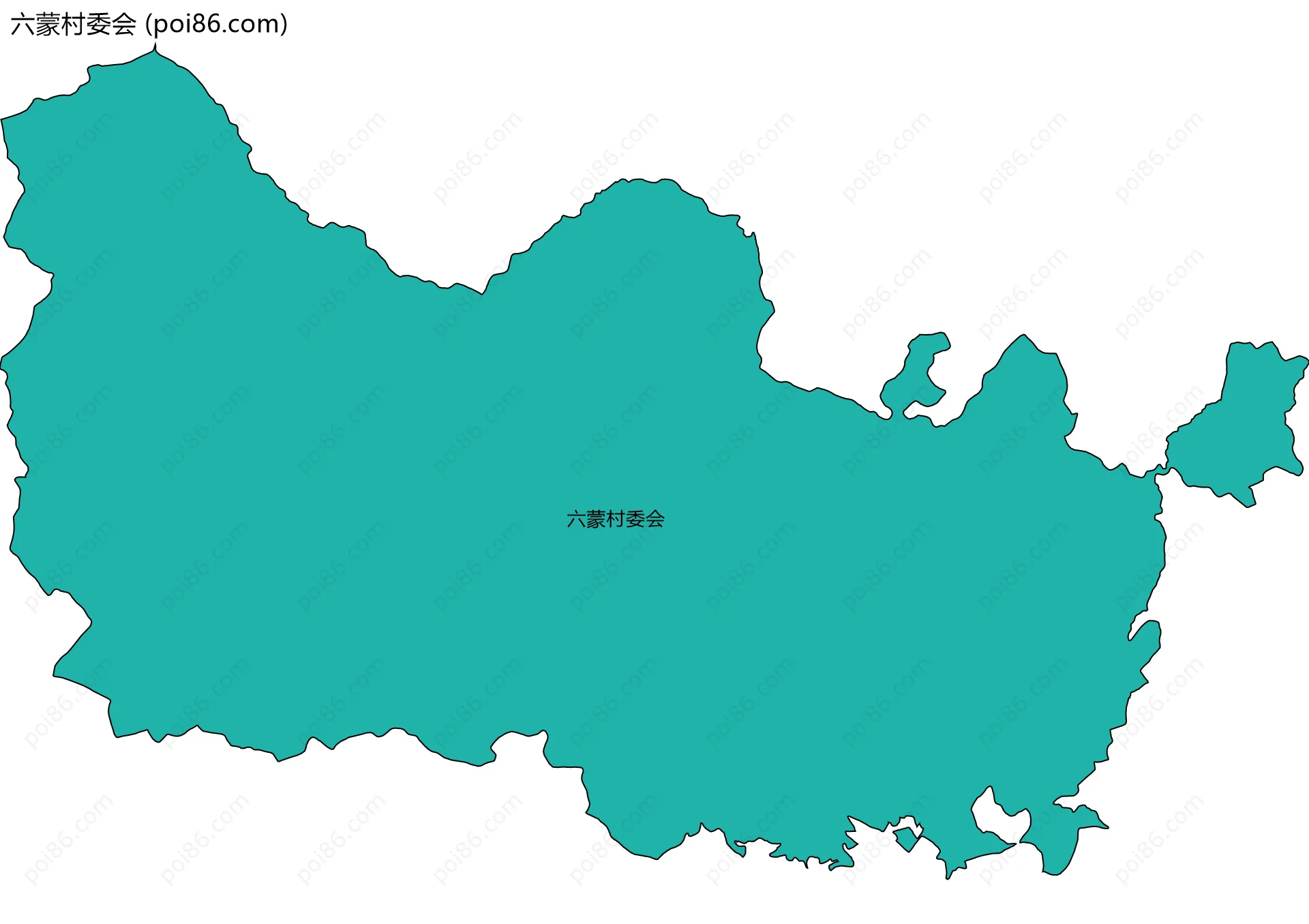 六蒙村委会边界地图