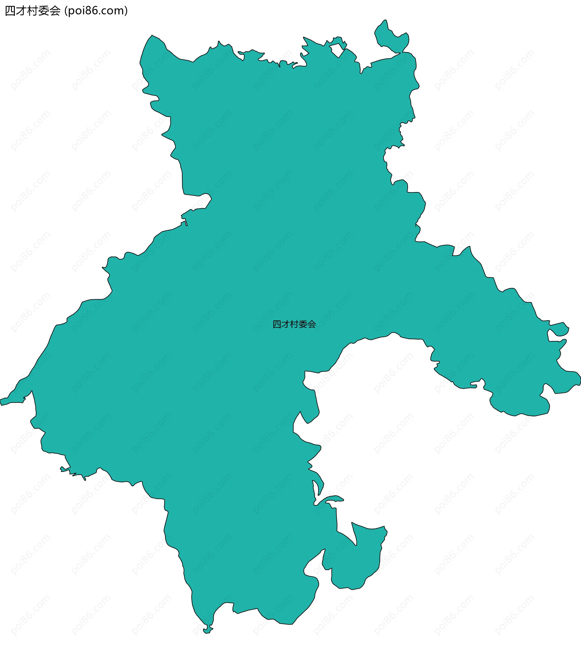 四才村委会边界地图