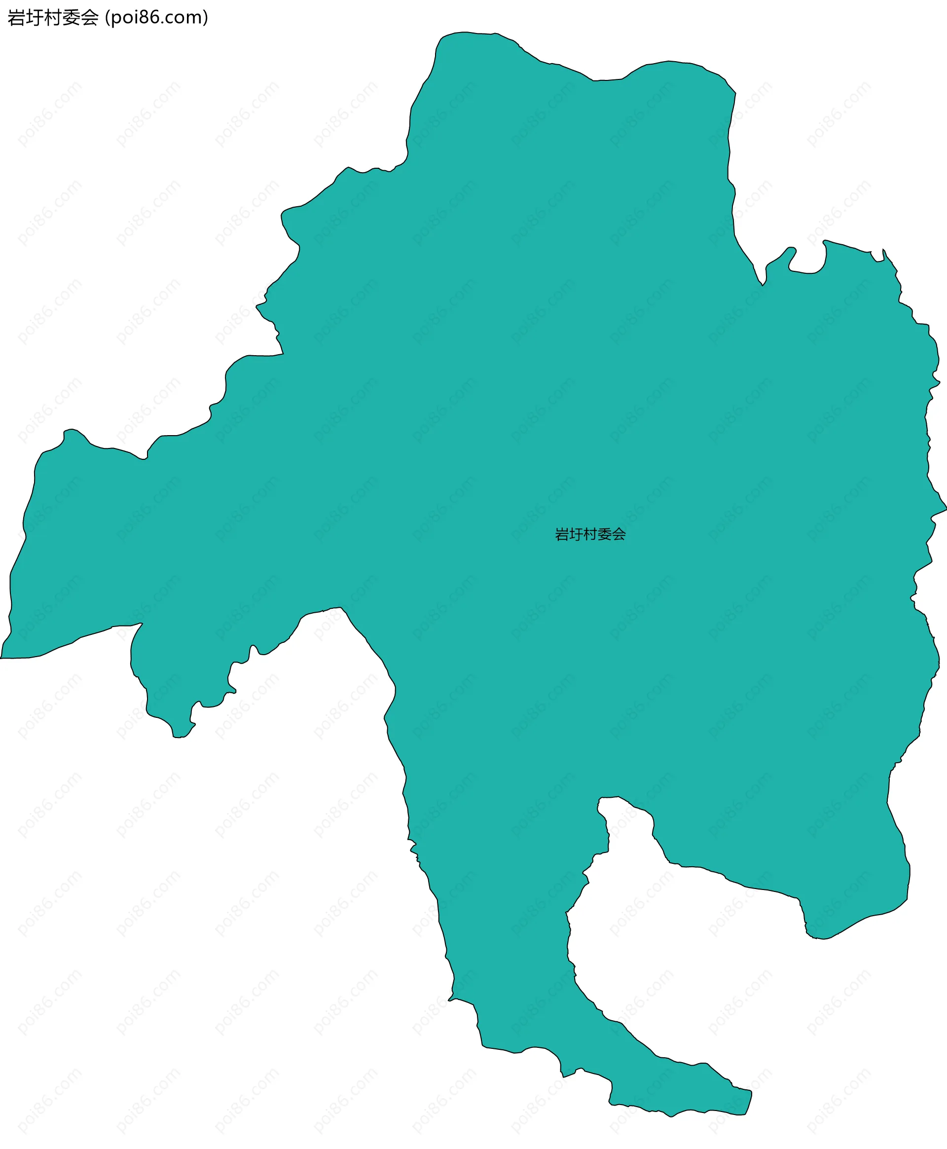 岩圩村委会边界地图
