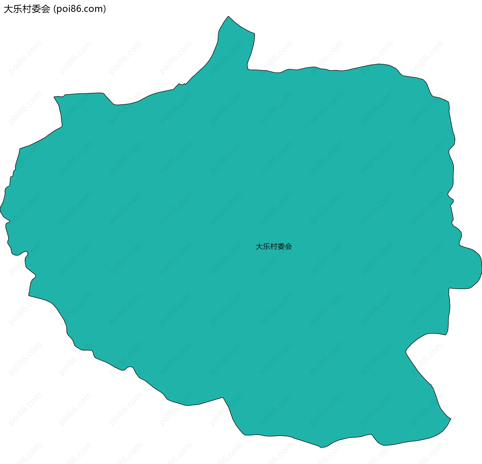 大乐村委会边界地图