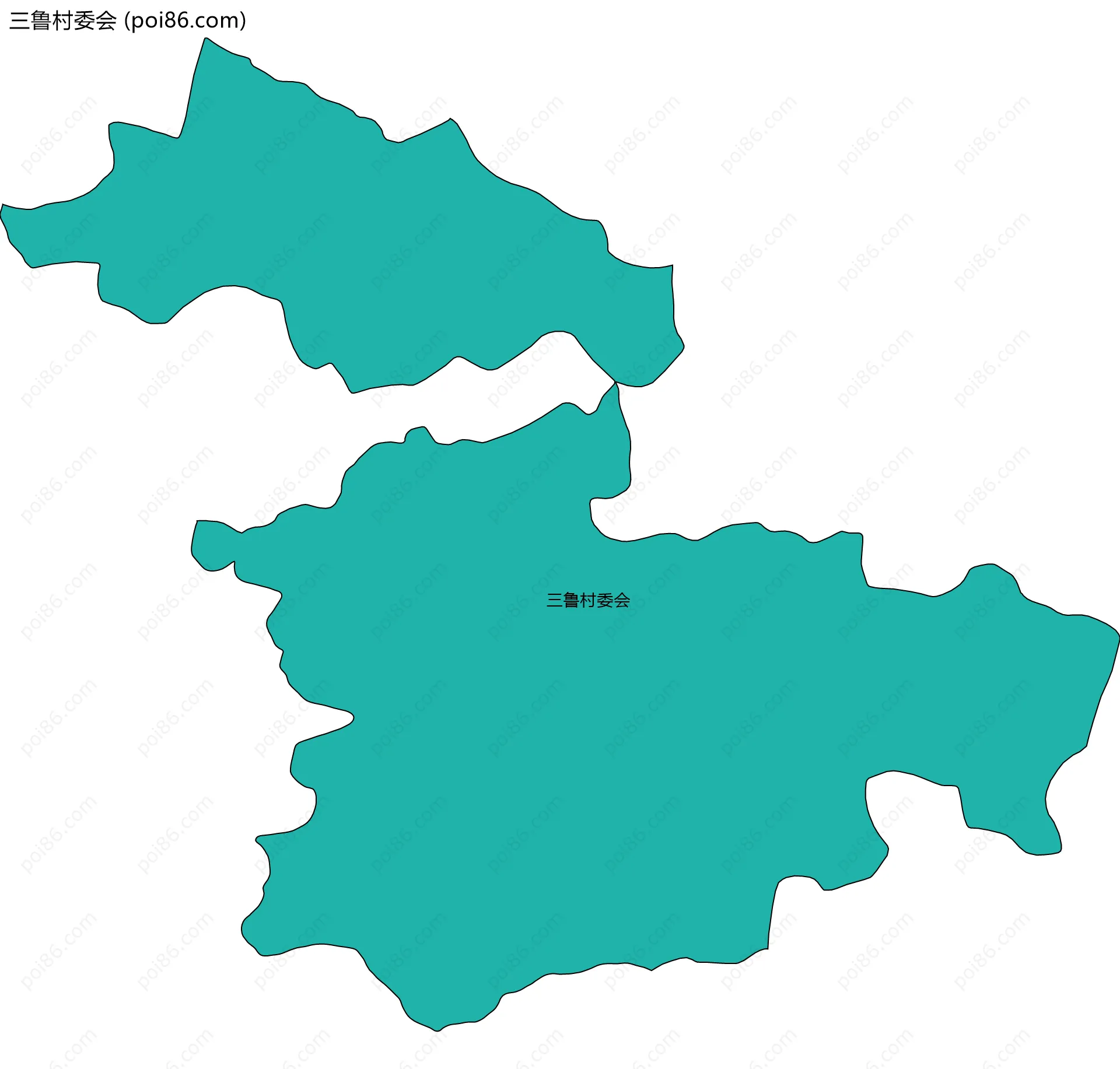 三鲁村委会边界地图