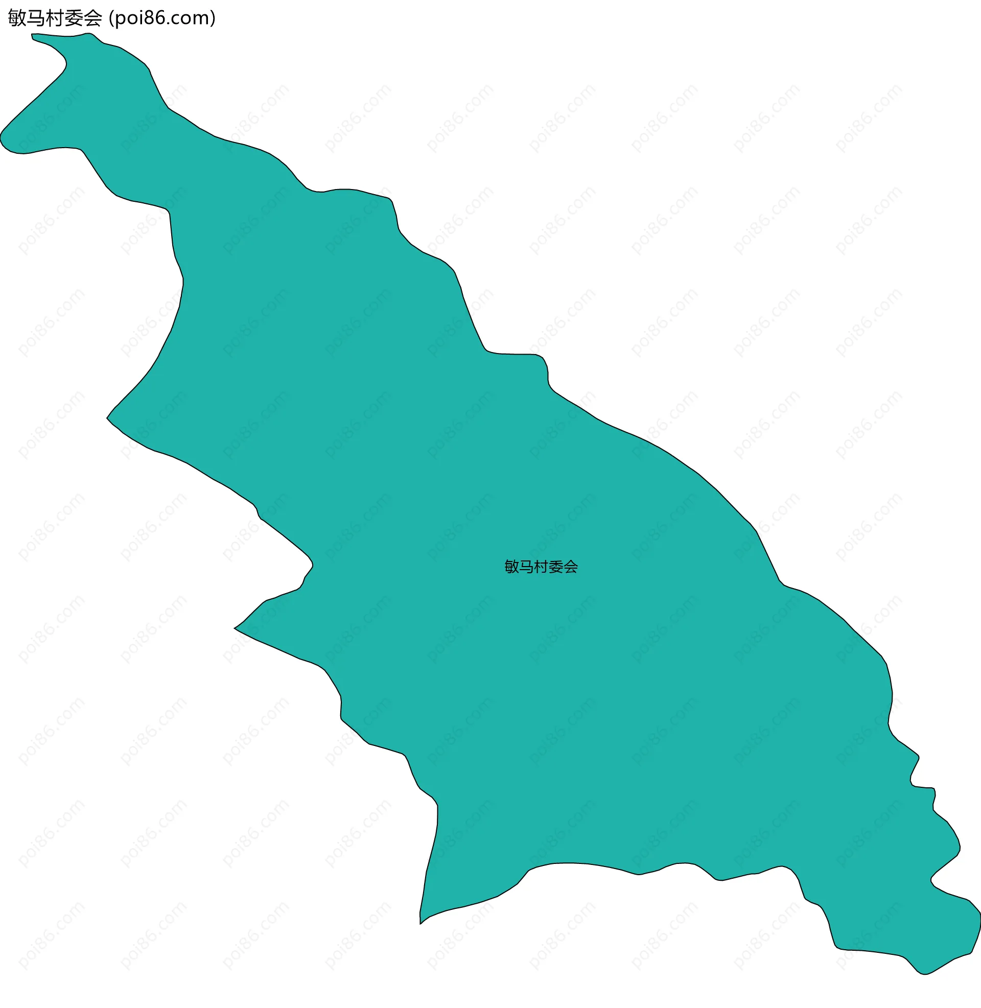 敏马村委会边界地图