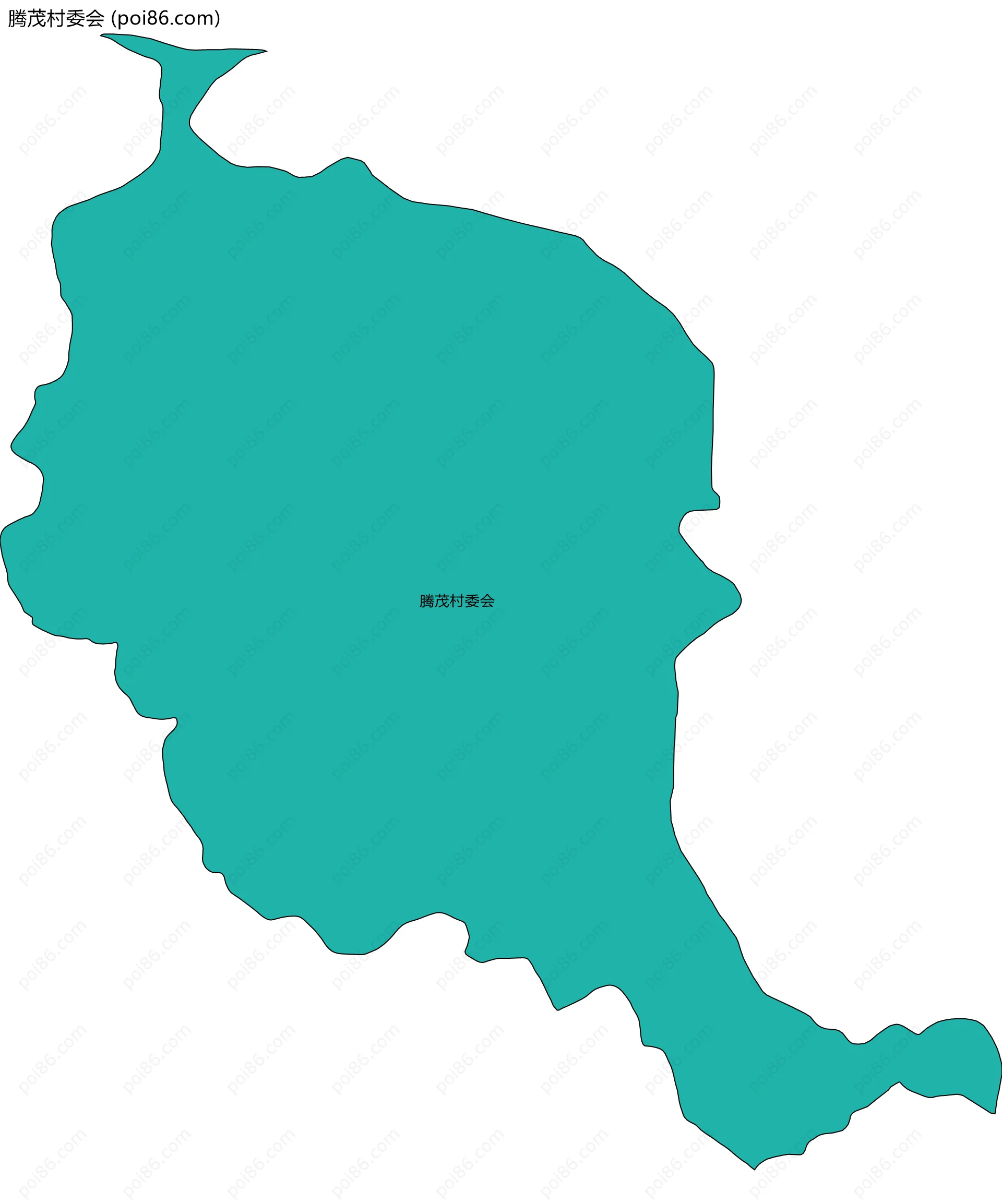 腾茂村委会边界地图