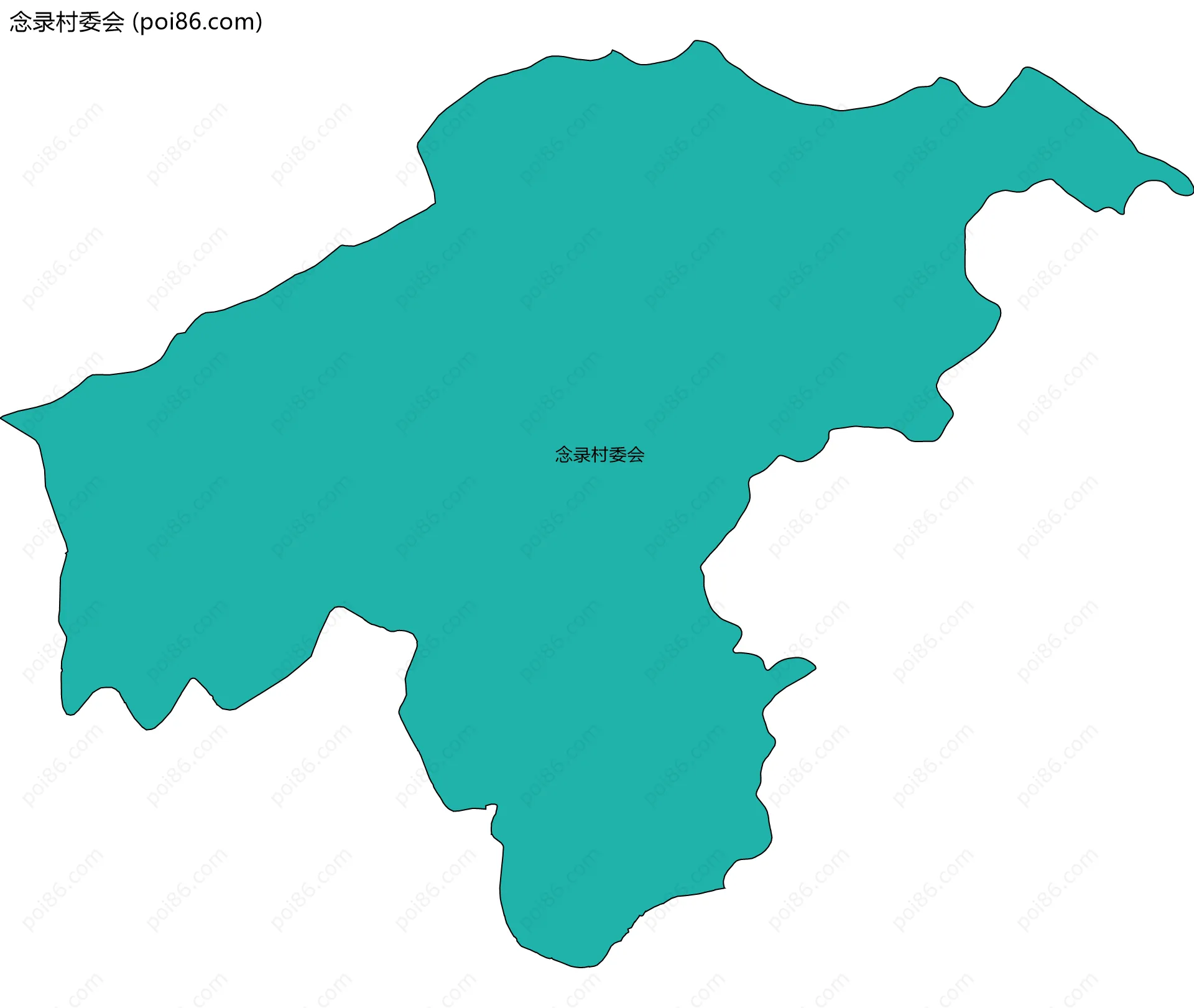 念录村委会边界地图