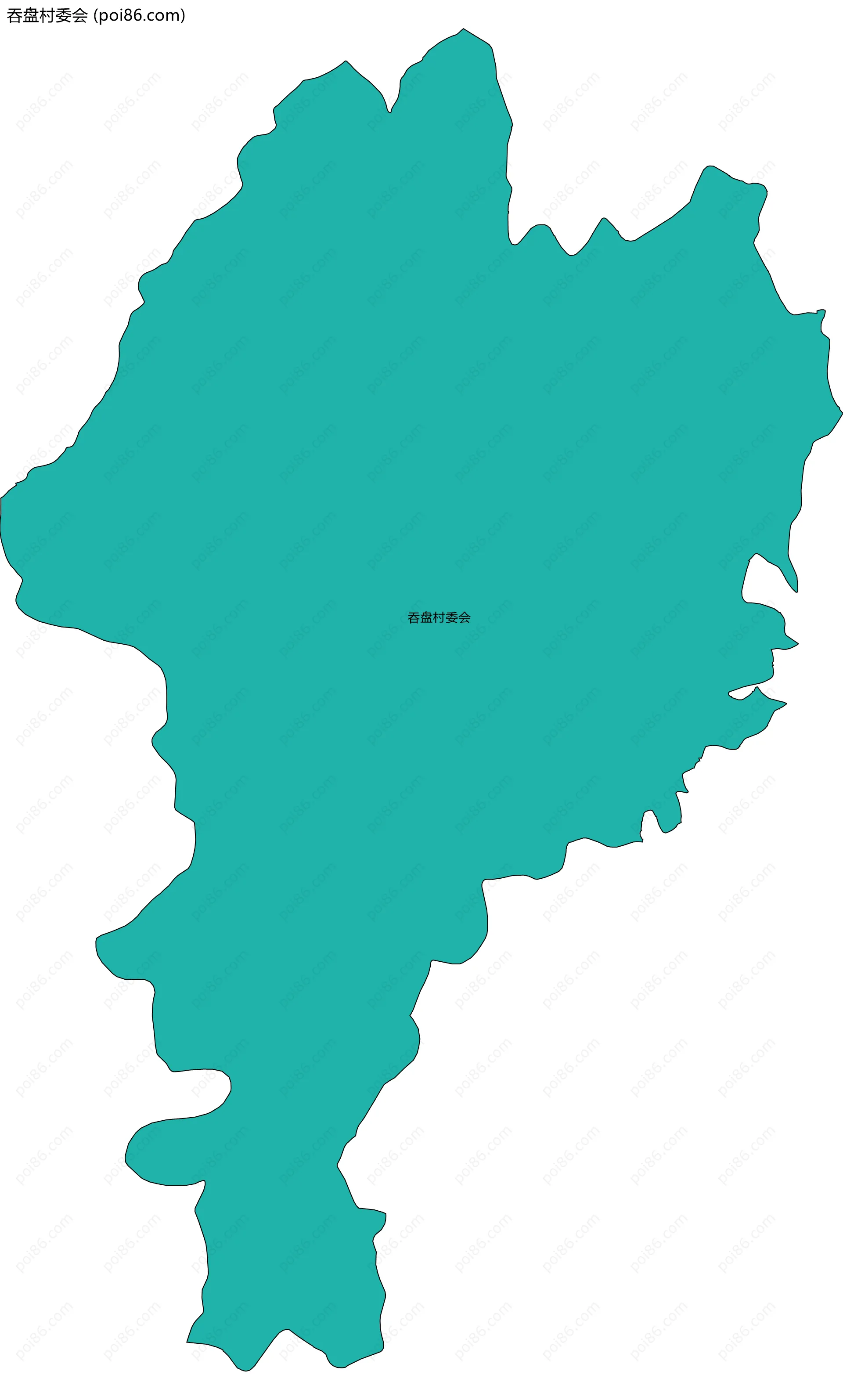 吞盘村委会边界地图
